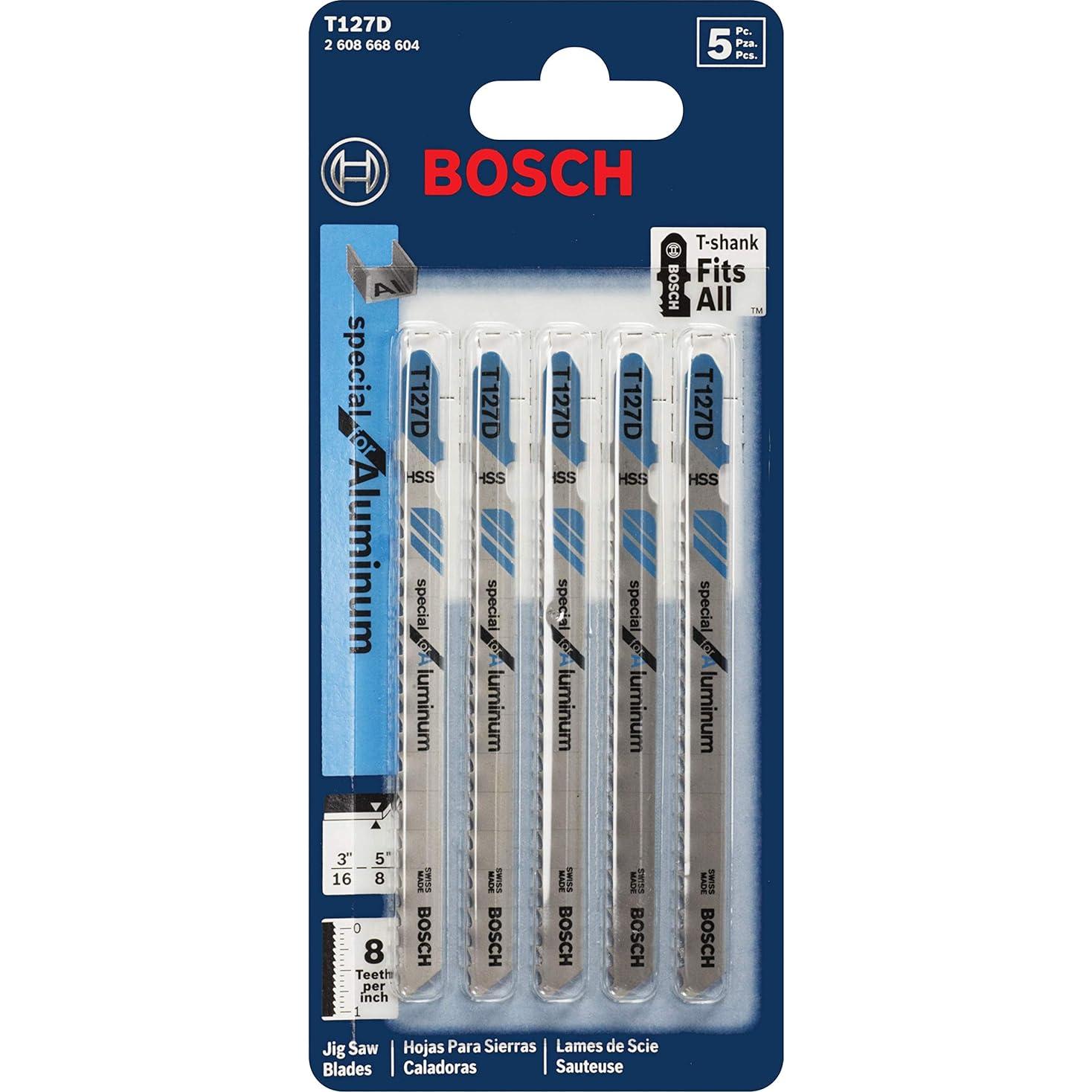 Hoja de Sierra de Calar Bosch T127D 4" 8 TPI para Aluminio - 5 Piezas