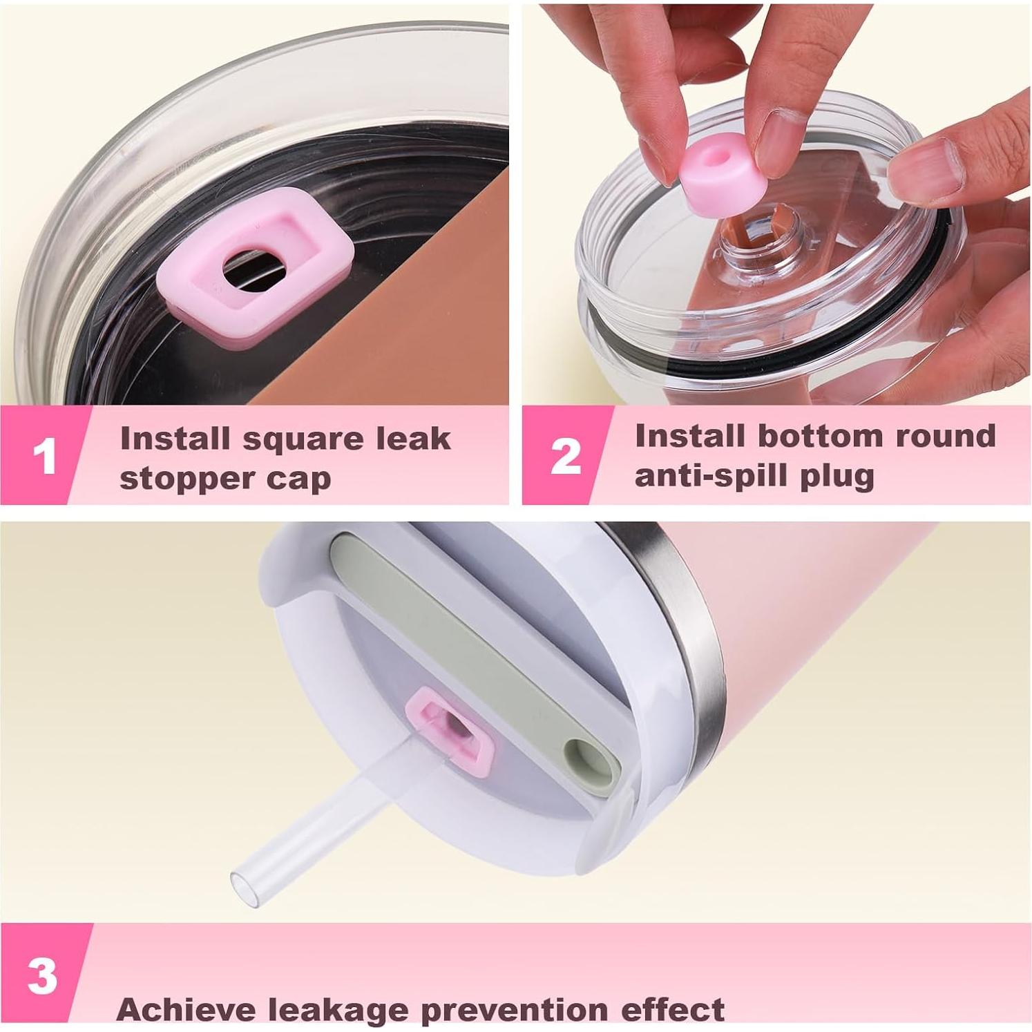 Set de Accesorios para Taza Stanley Mity Rain 10 Piezas Rosa