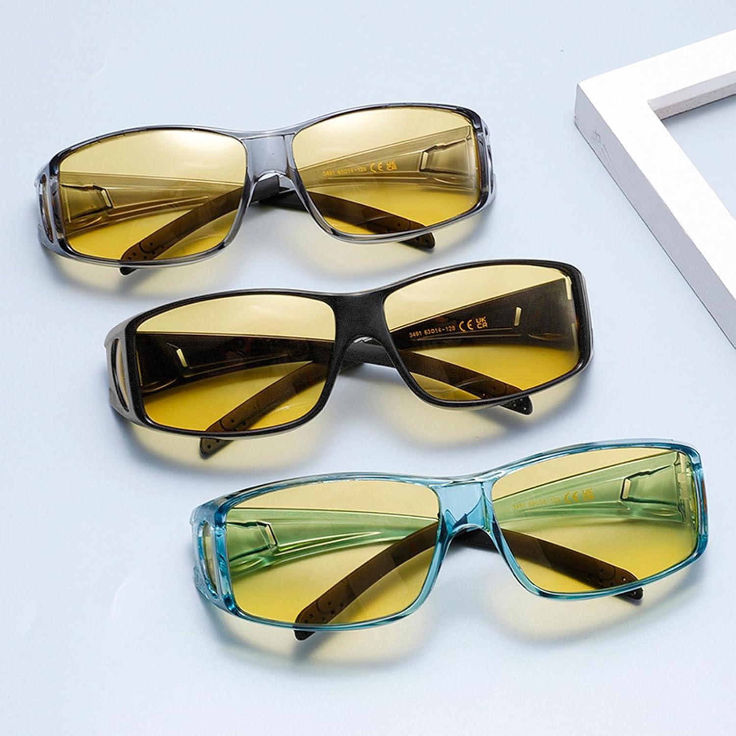 Gafas de Conducción Nocturna CARFIA - Lentes Polarizados Amarillos HD