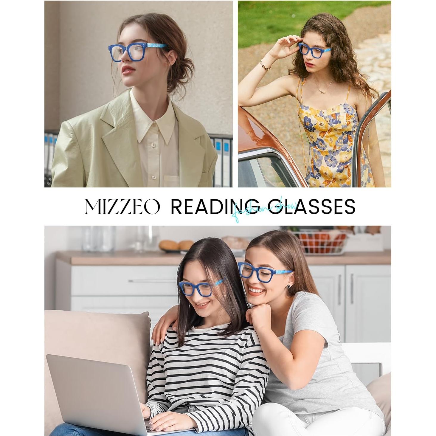 Gafas de Lectura MIZZEO Azul 1.0x Anti-Luz Azul Moda