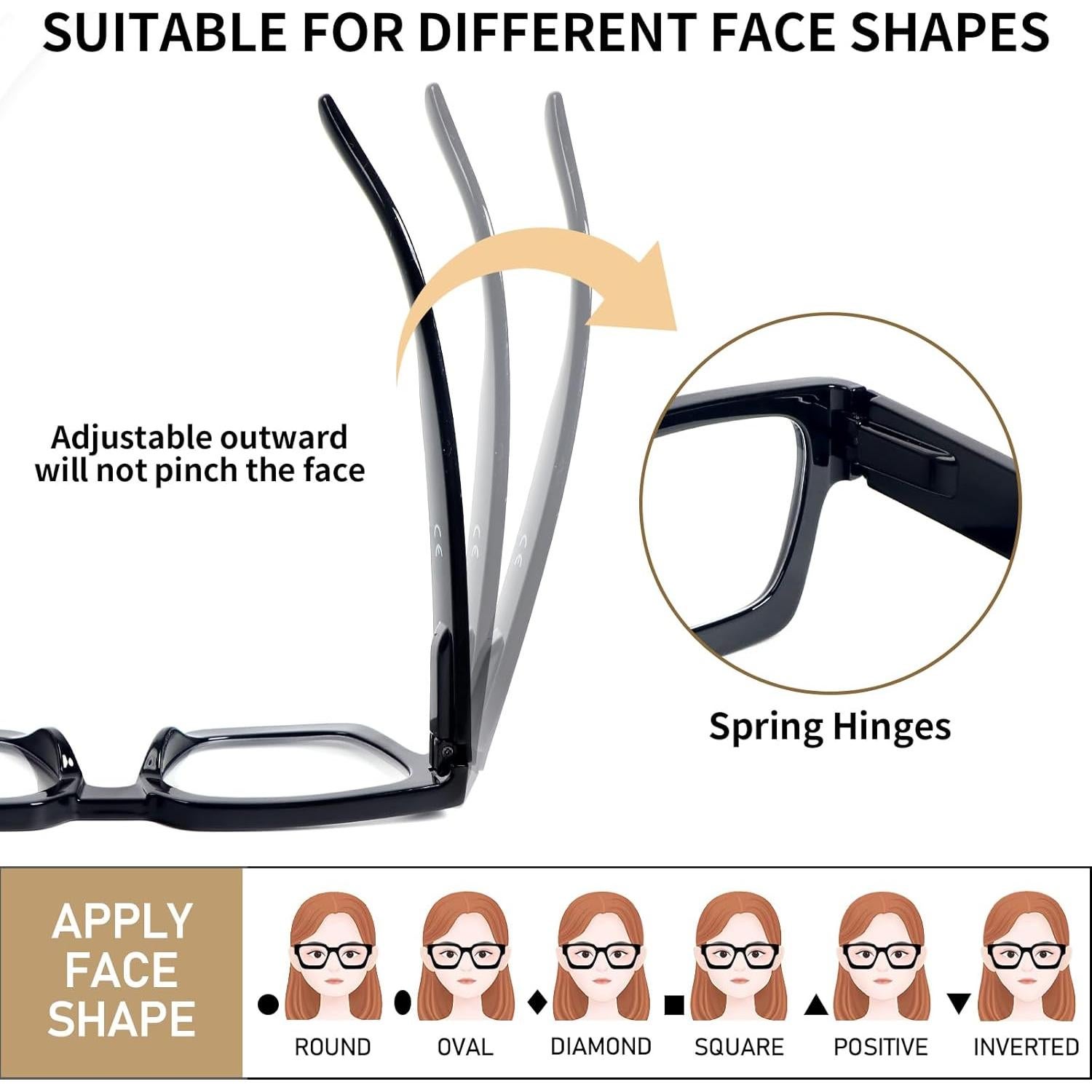 Gafas de Lectura REAVEE 3 Paquetes Bloqueo Luz Azul 54mm