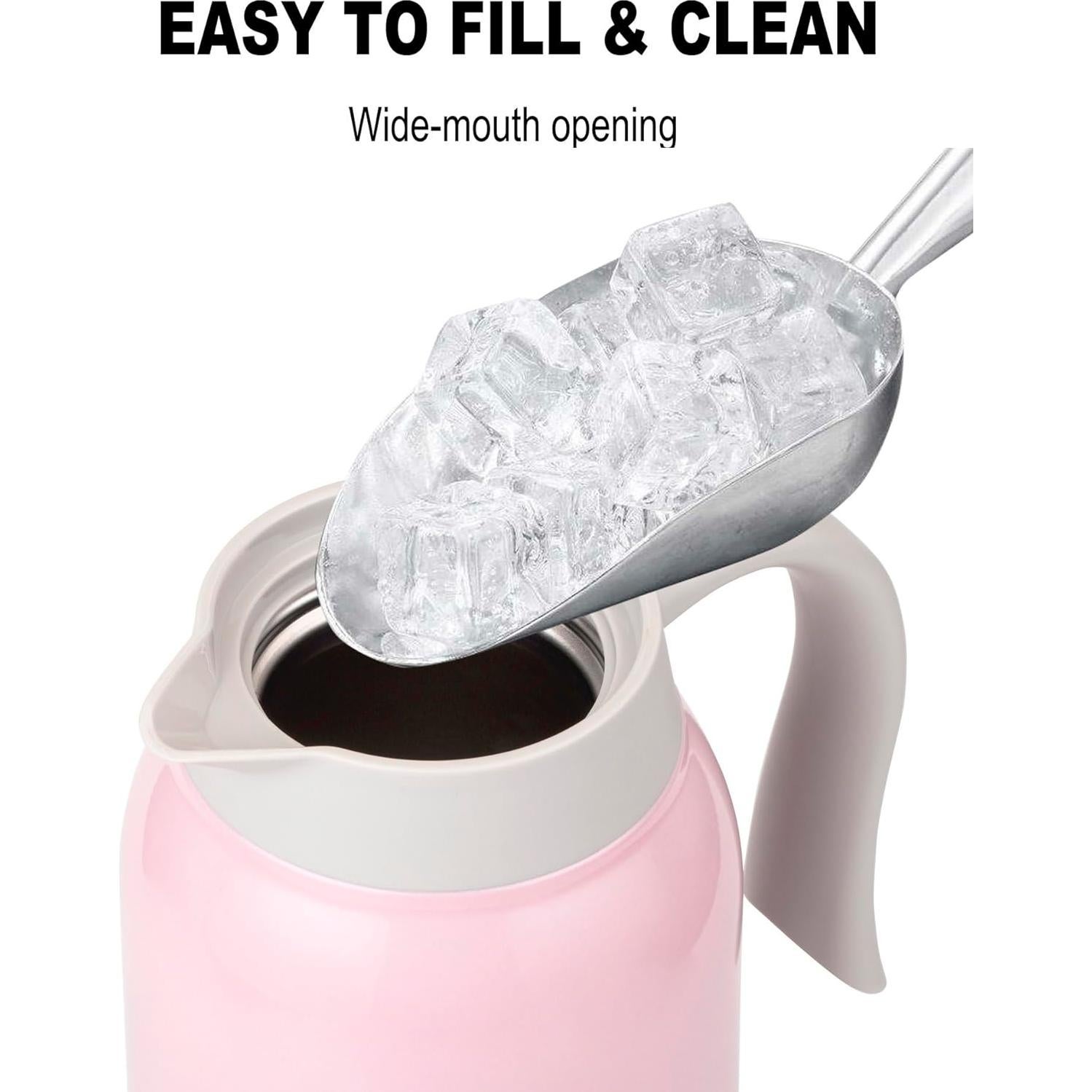 Termo de Café GiNT 1.5L Acero Inoxidable Rosa Doble Pared