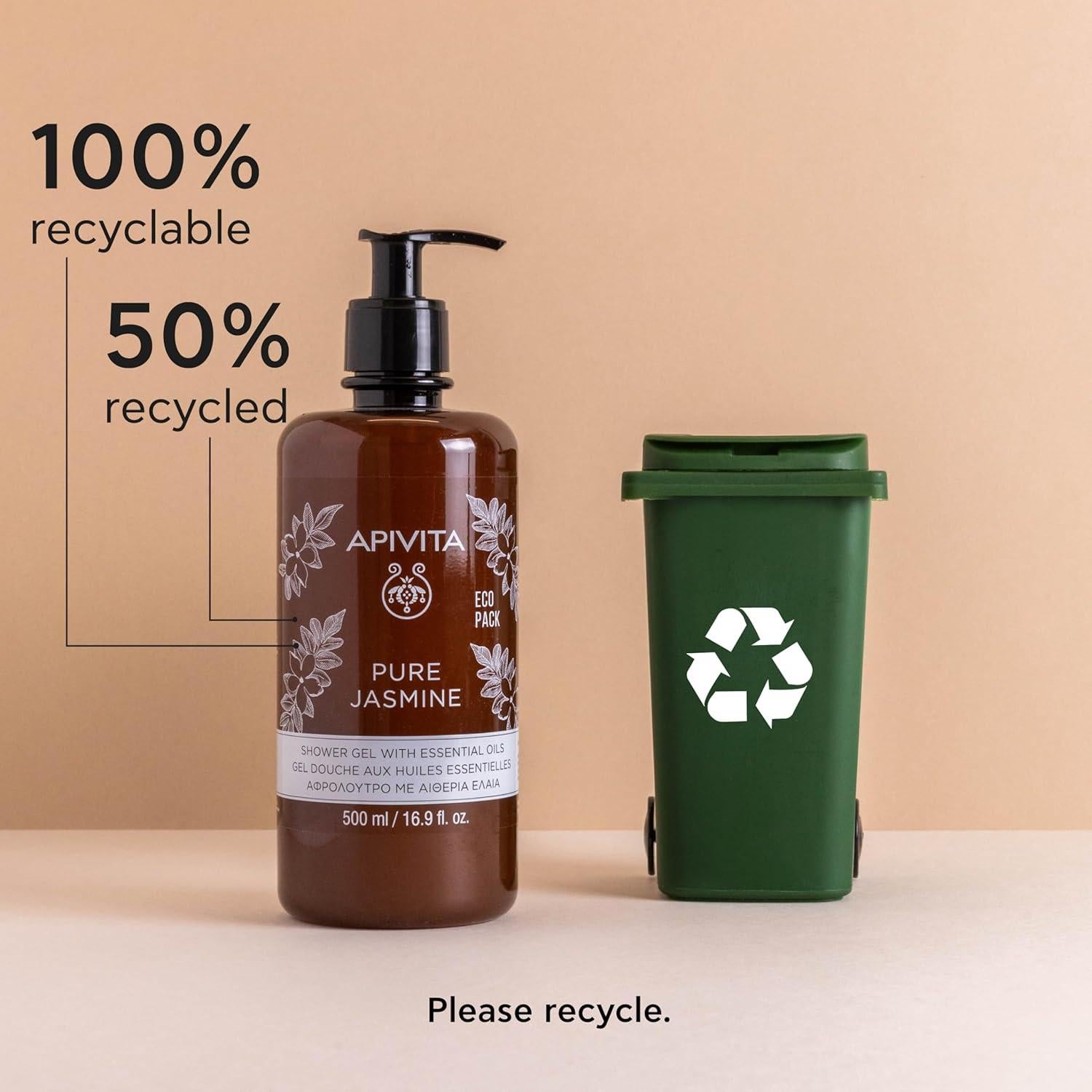 Gel de Ducha APIVITA Puro de Jazmín 500ml Hidratante