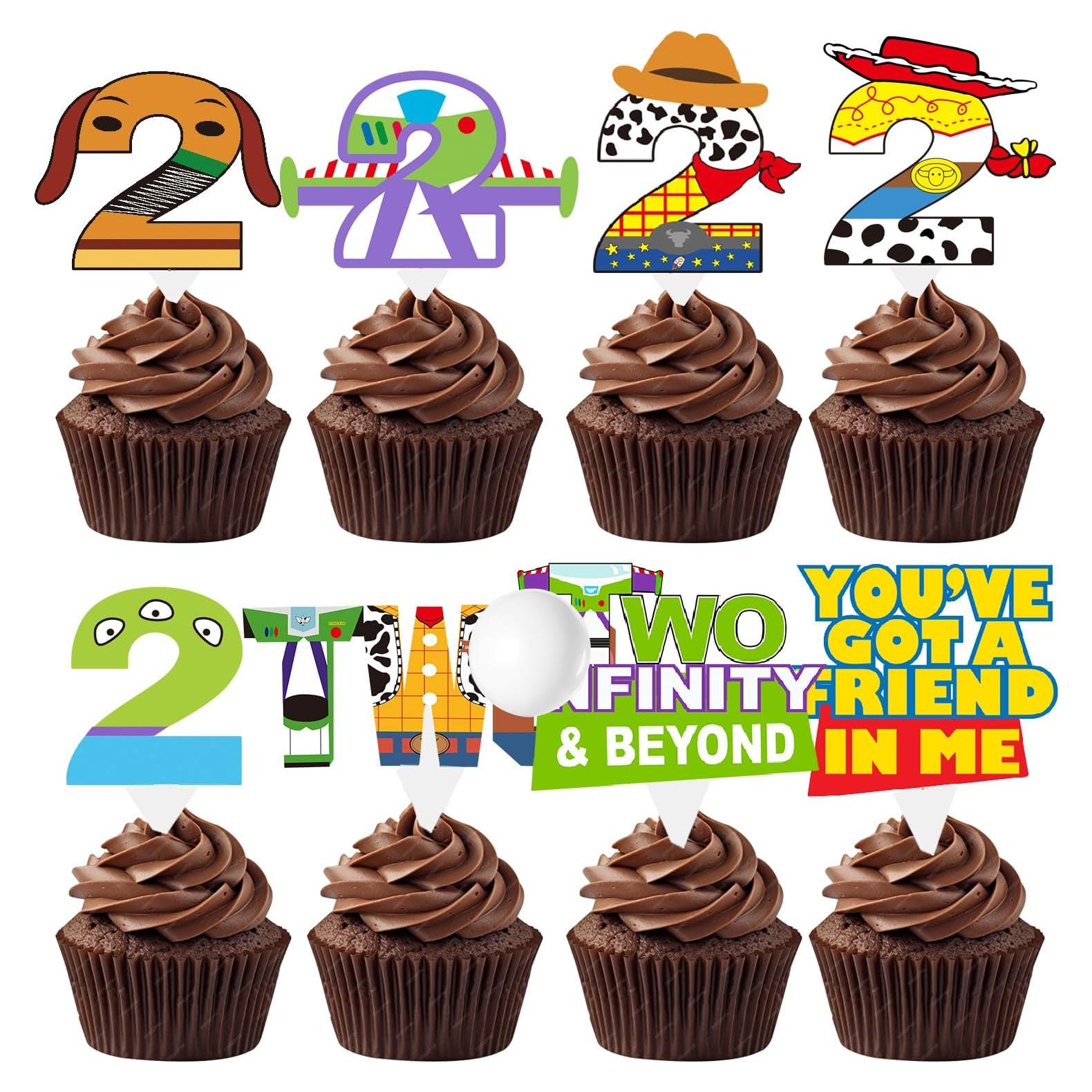 Decoraciones de Cumpleaños 2do Cartoon Story 40pcs Adornos