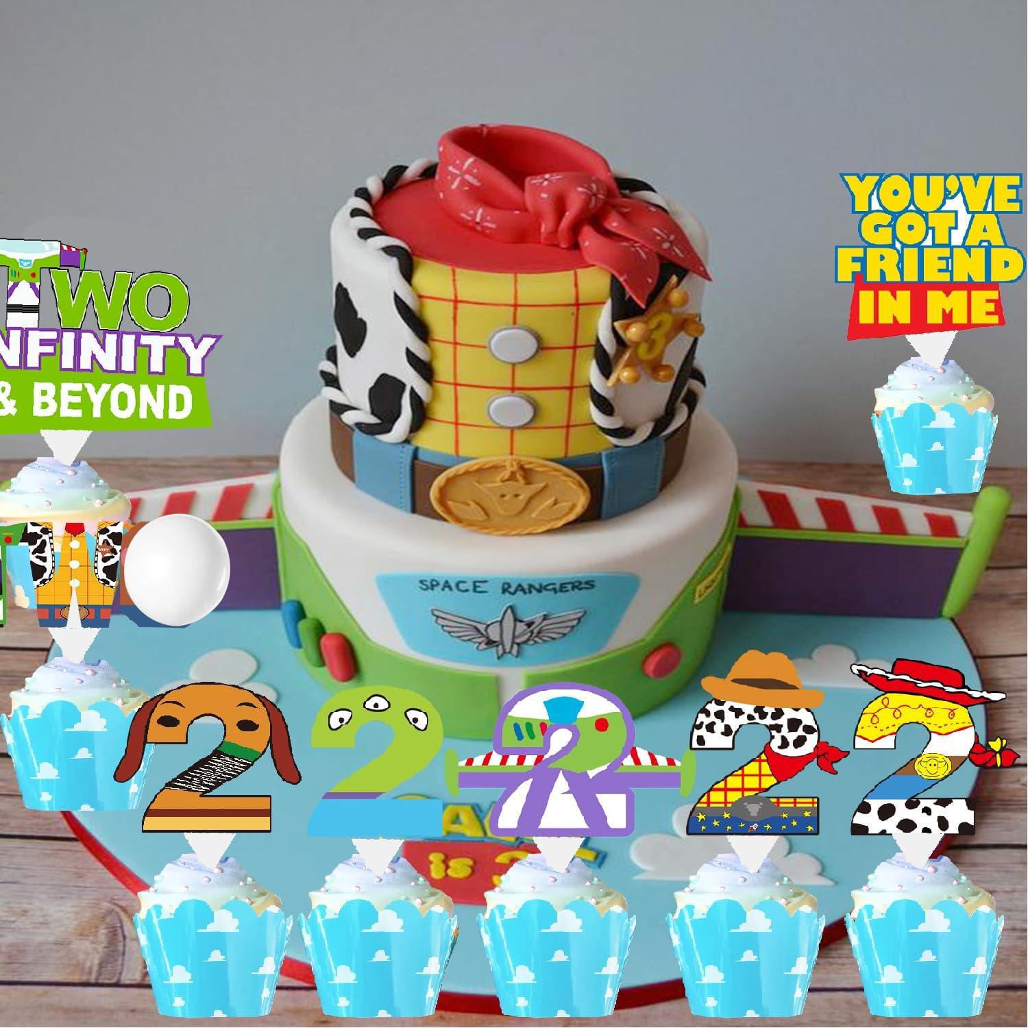 Decoraciones de Cumpleaños 2do Cartoon Story 40pcs Adornos