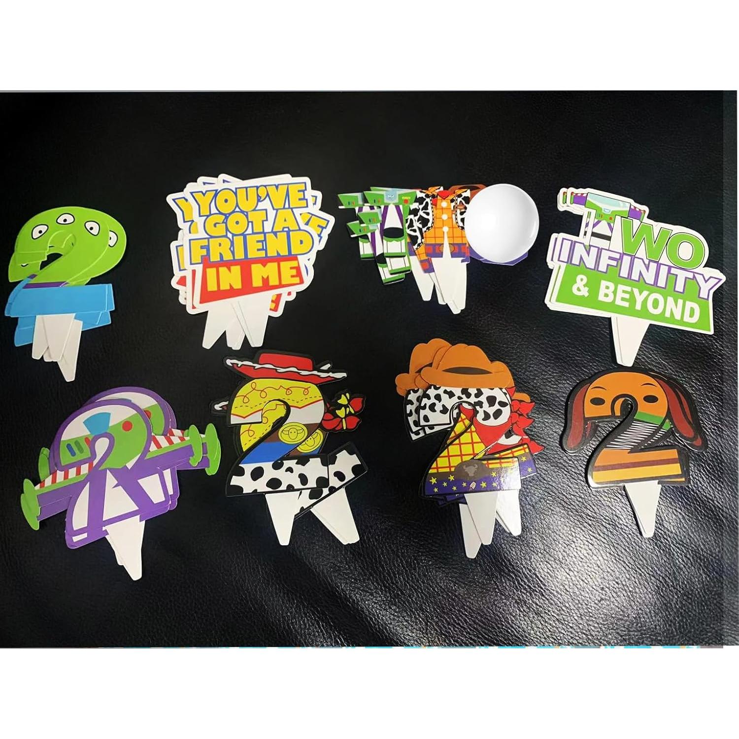 Decoraciones de Cumpleaños 2do Cartoon Story 40pcs Adornos