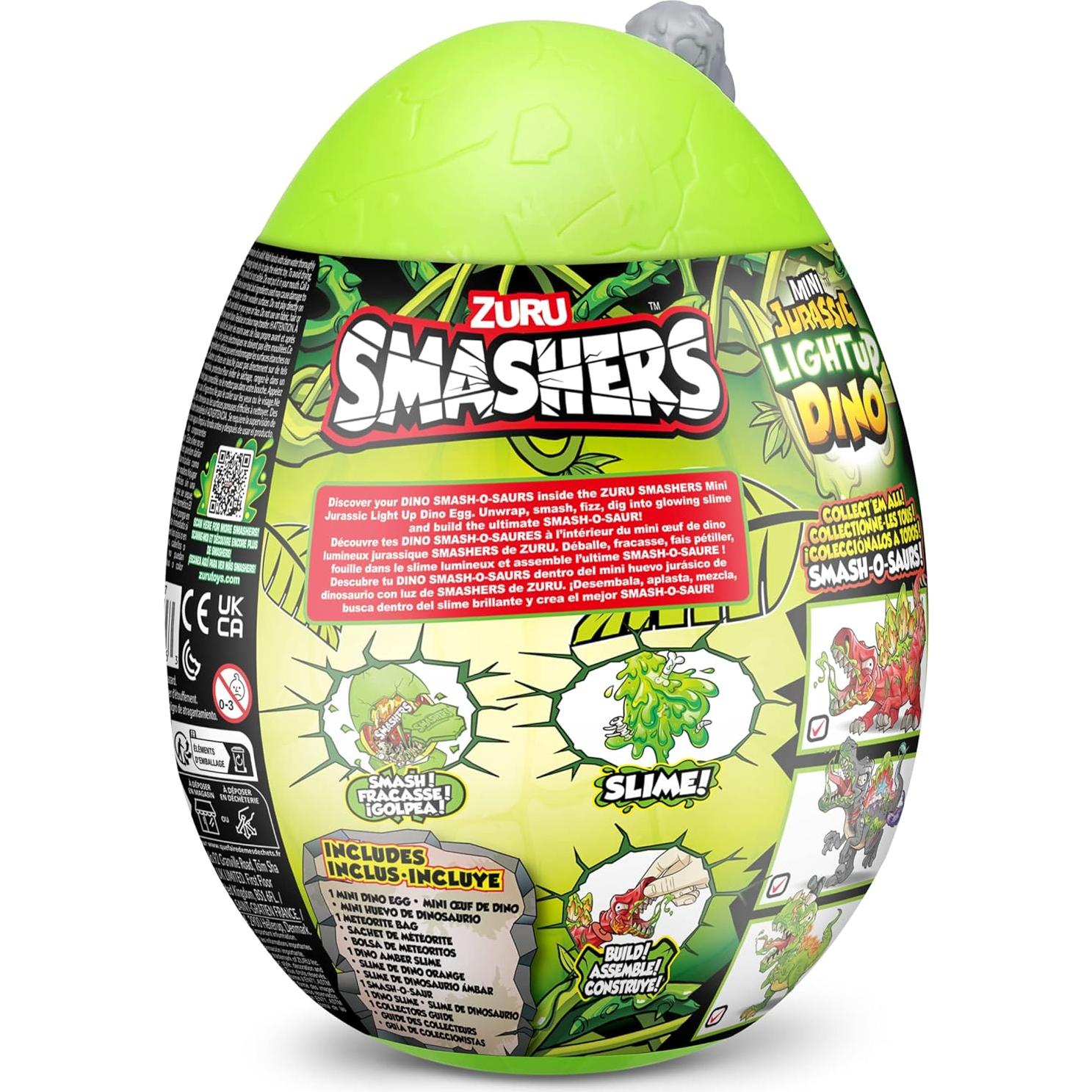 Smashers Mini Huevo Dino Iluminado ZURU Spinosaurus 258g