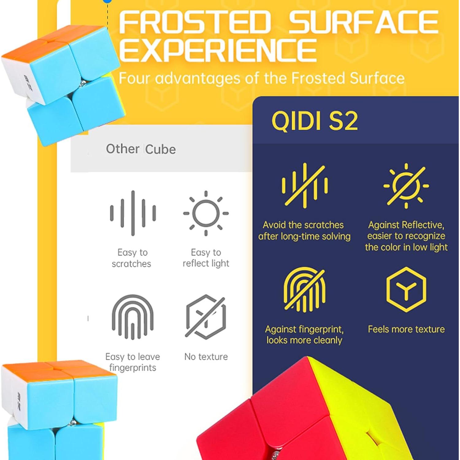 Cubo Mágico 2x2 QIDIS - Rompecabezas ABS para 7 Años+