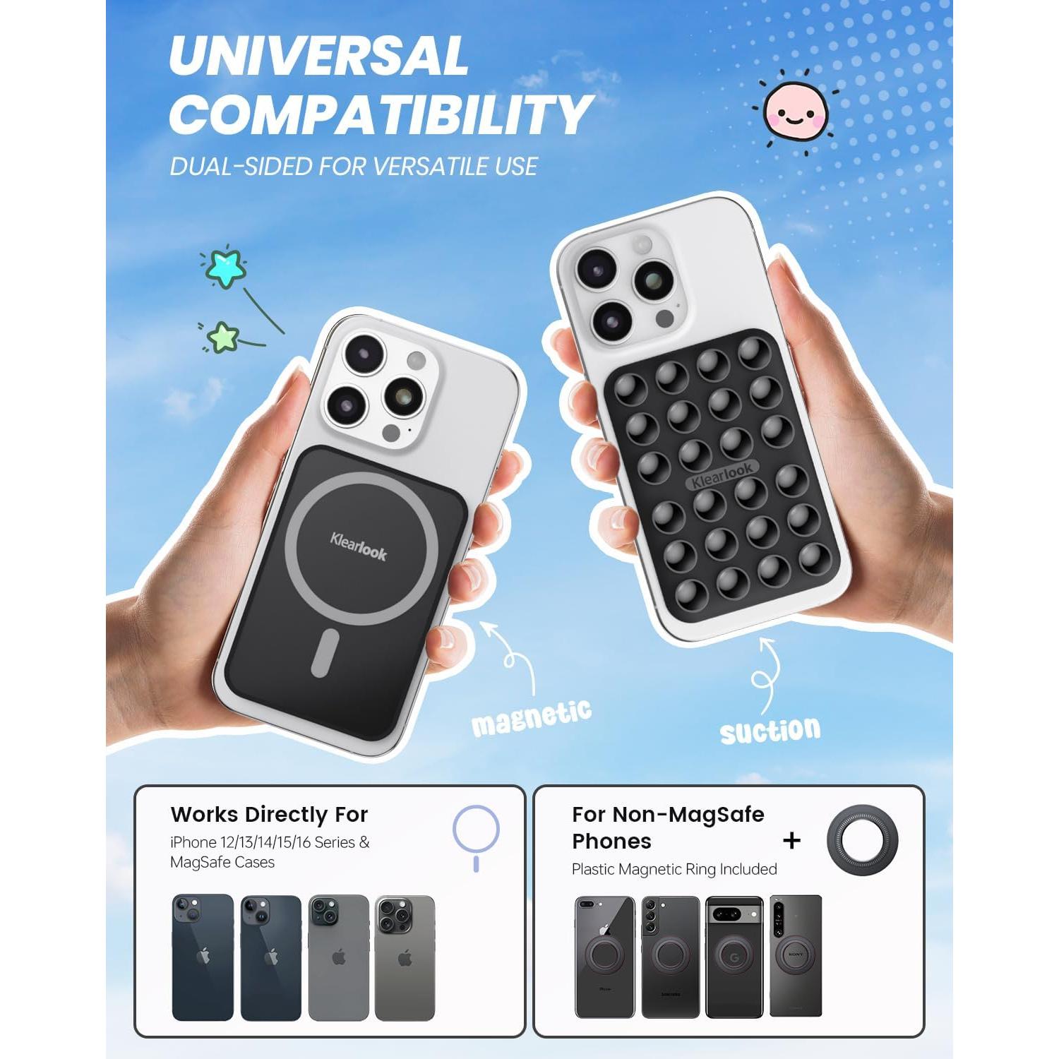 Soporte de teléfono magnético Klearlook para MagSafe, Negro