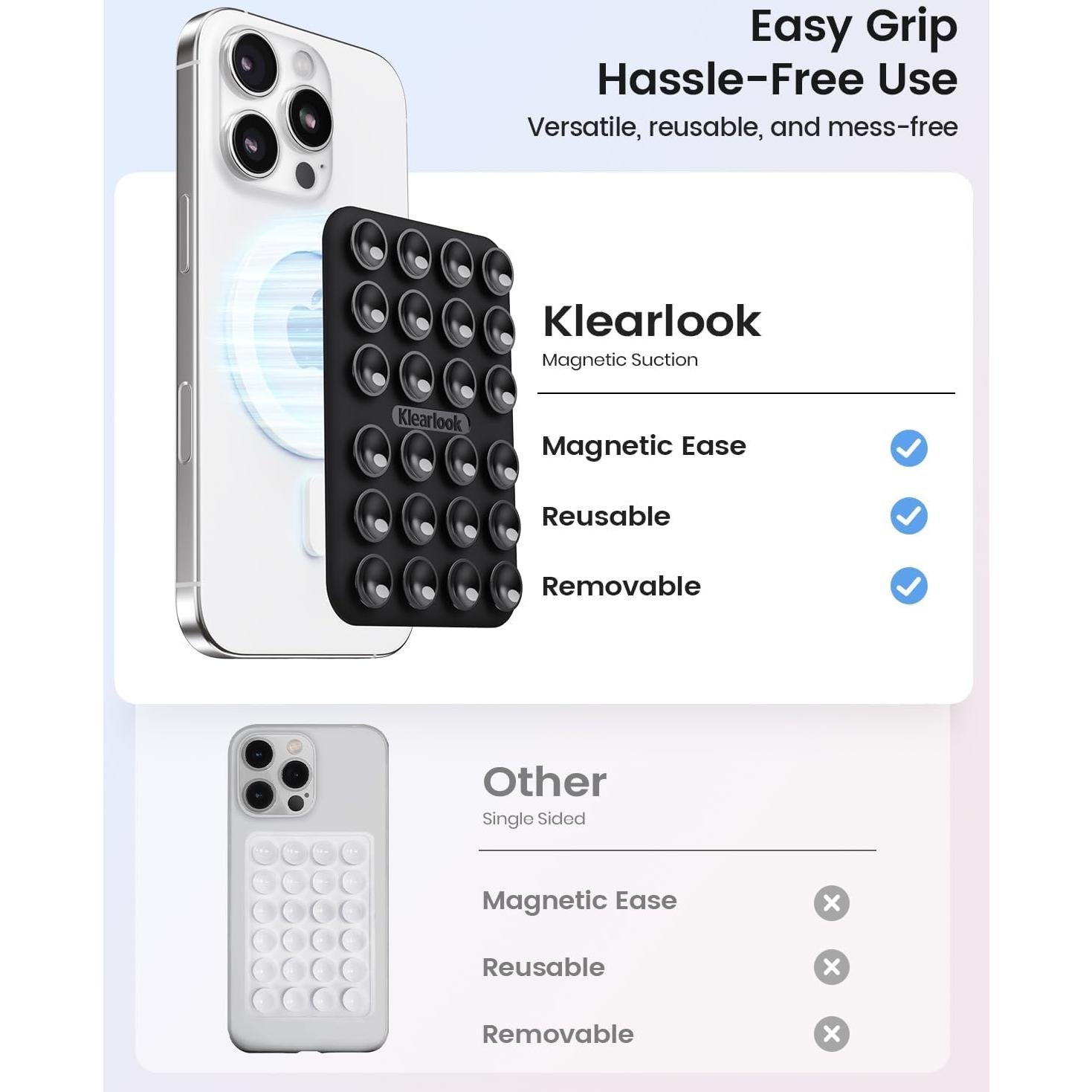 Soporte de teléfono magnético Klearlook para MagSafe, Negro