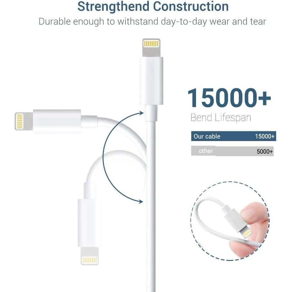 Cable de Carga Rápida Lightning Marchpower 3FT - Paquete de 3