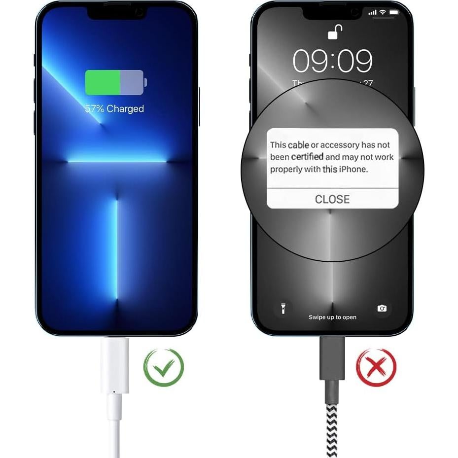 Cable de Carga Rápida Lightning Marchpower 3FT - Paquete de 3