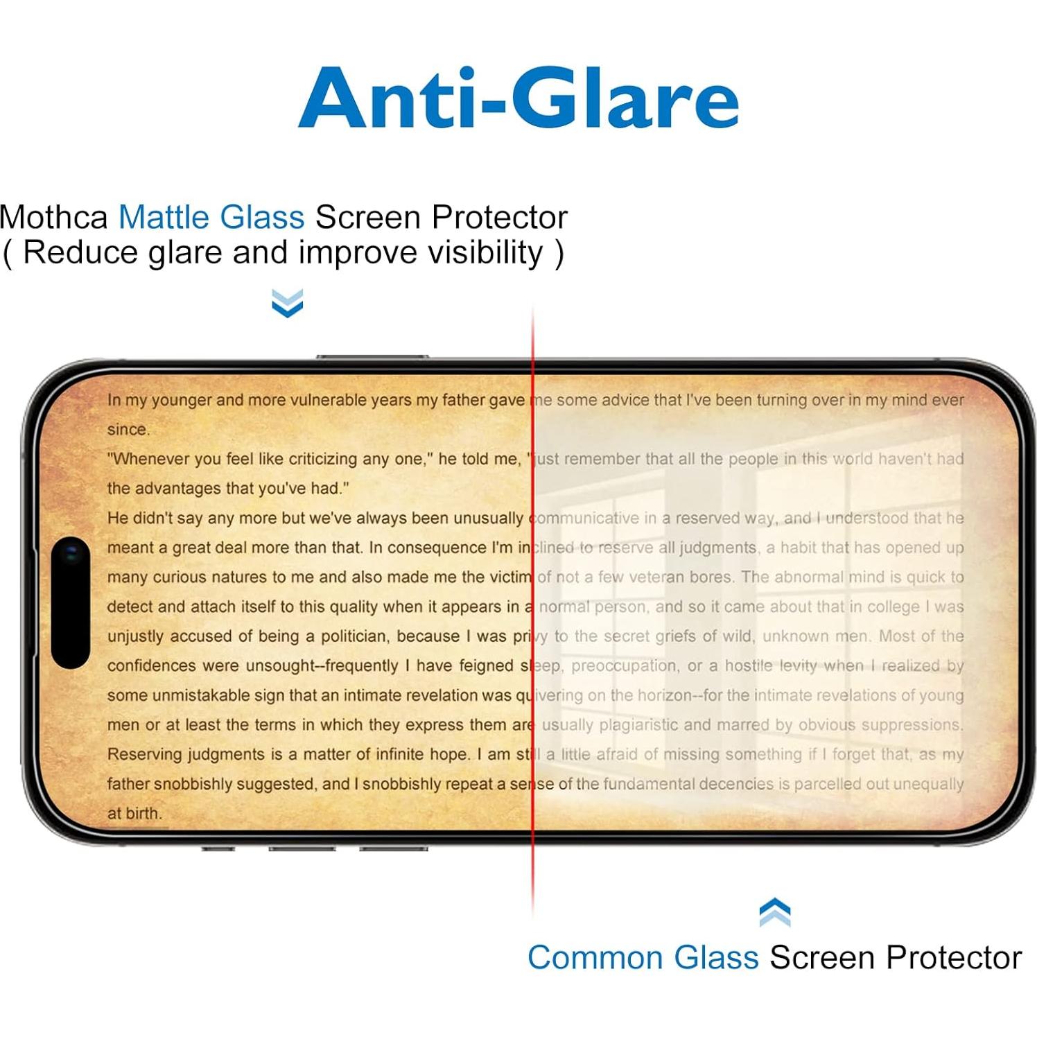Protector de Pantalla Mate Mothca para iPhone 14 Pro 6.1" Anti-reflejo