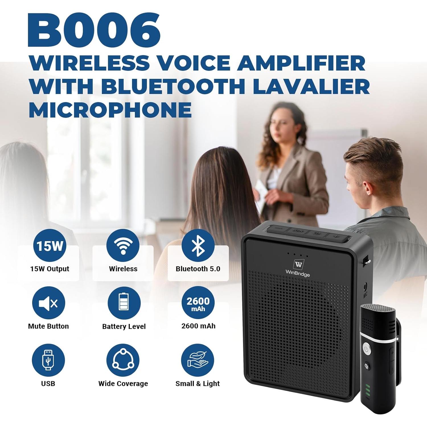 Amplificador de Voz Inalámbrico ResponseBridge B006 con Micrófono Lavalier