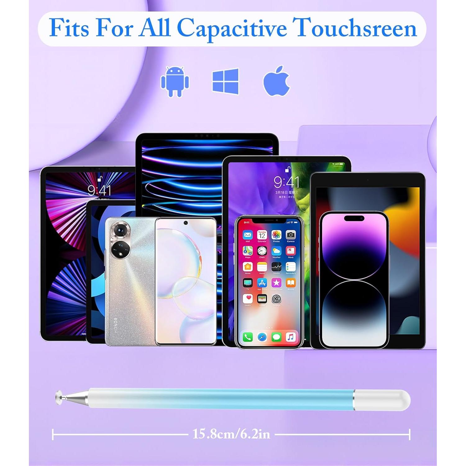 Lápiz Stylus Kenkor 2 en 1 para Pantallas Táctiles - Verde y Azul