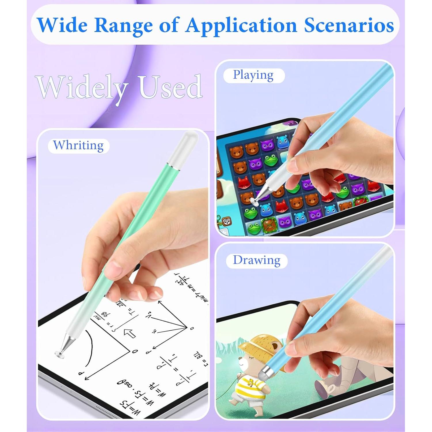 Lápiz Stylus Kenkor 2 en 1 para Pantallas Táctiles - Verde y Azul