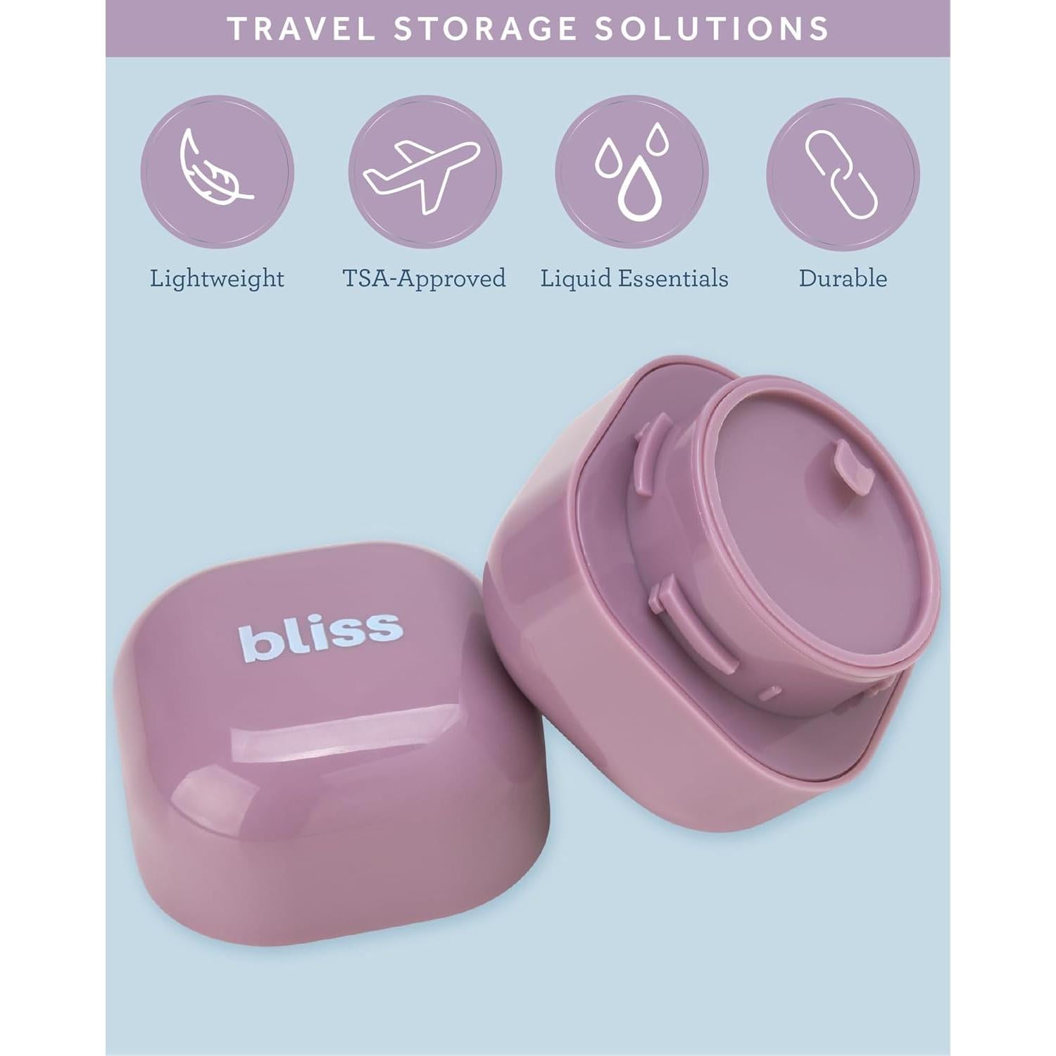 Juego de Tarros de Viaje Bliss - 4 Piezas 15g a Prueba de Fugas