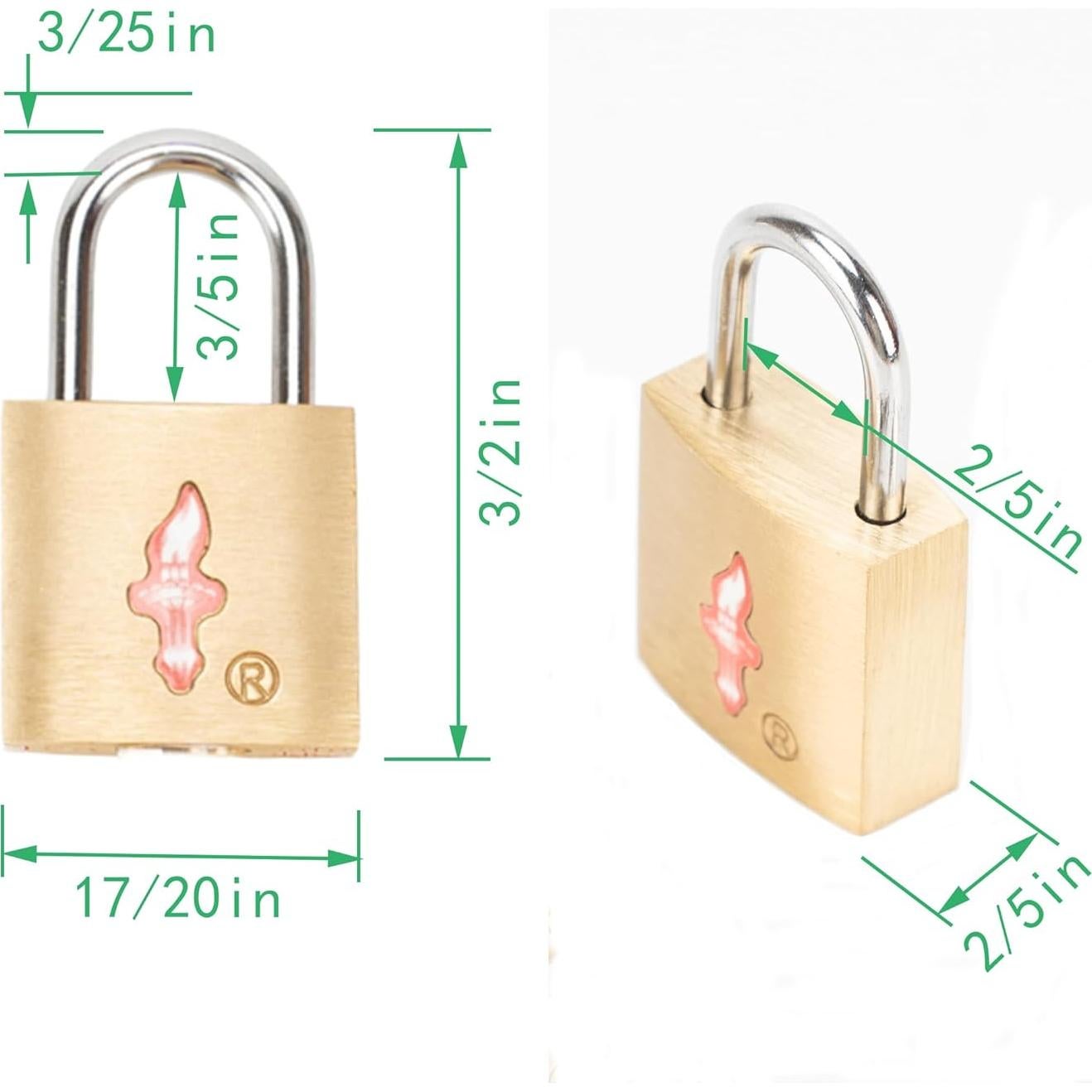 Candados de Equipaje TSA DUALCROWN - 12 Paquetes con Llaves