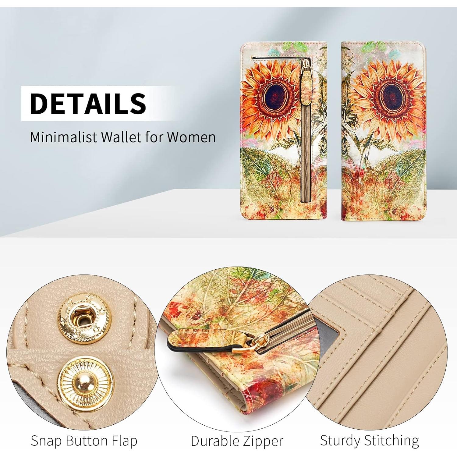 Cartera APHISON Mujer Delgada de Cuero PU con Bloqueo RFID