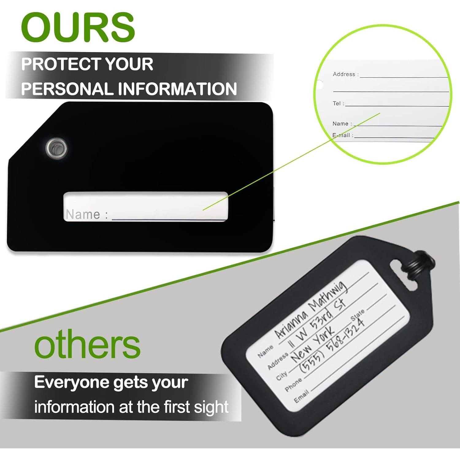 Etiquetas de Equipaje M-sorflly 2Pcs Silicona Flexible Coloridas