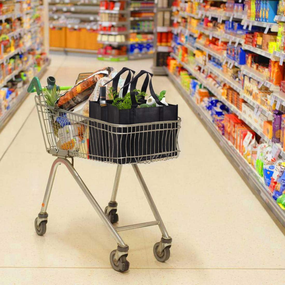 Bolsas de Compras Reutilizables LadyRosian 10 Piezas 20 kg Negro