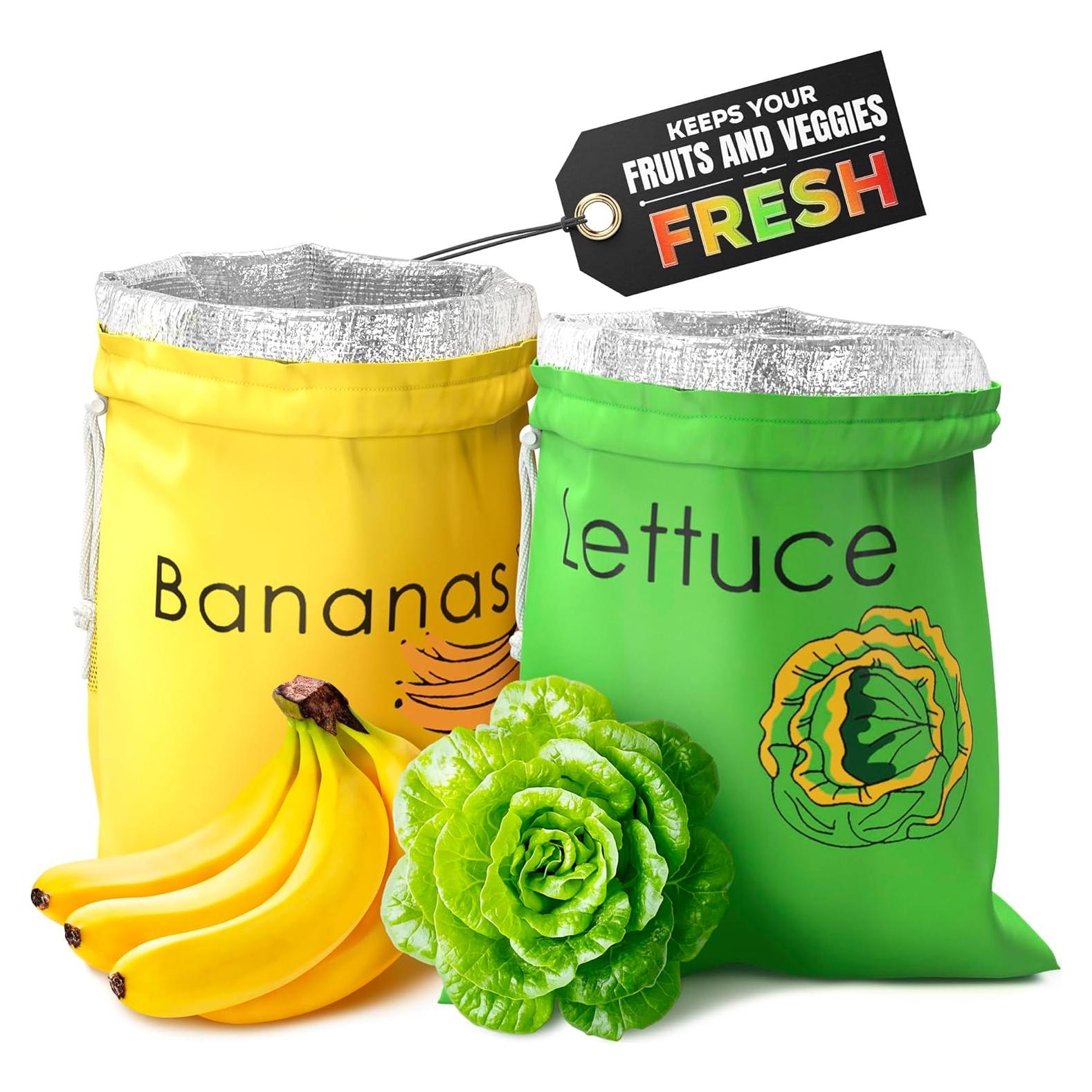 Bolsas Reutilizables VIKROM para Frutas y Verduras 2 Piezas