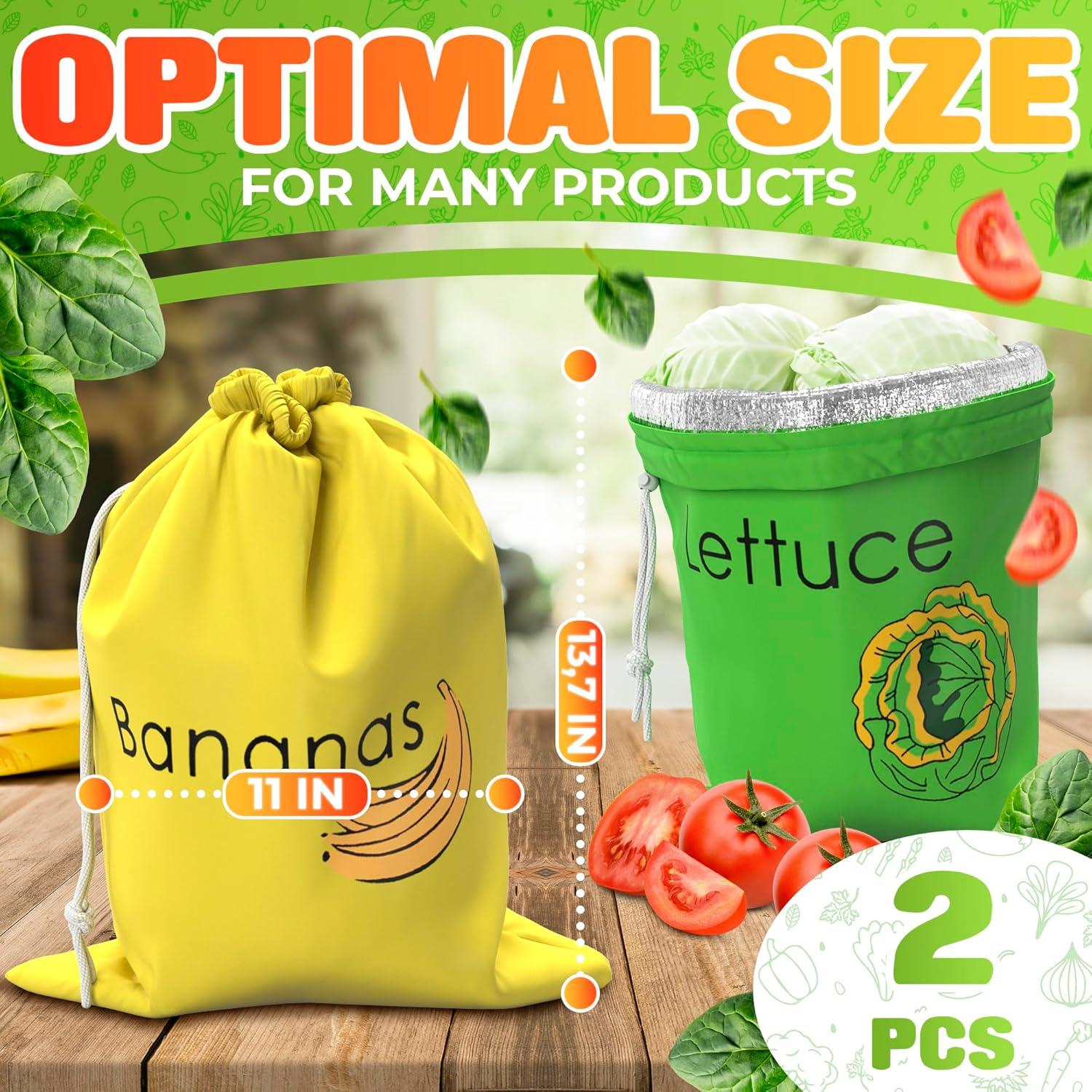 Bolsas Reutilizables VIKROM para Frutas y Verduras 2 Piezas