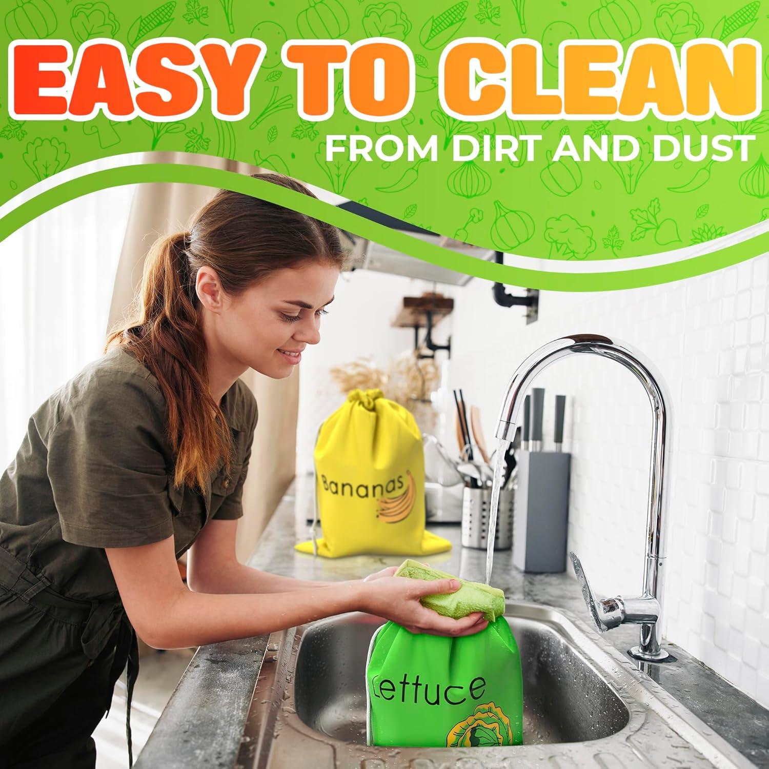 Bolsas Reutilizables VIKROM para Frutas y Verduras 2 Piezas