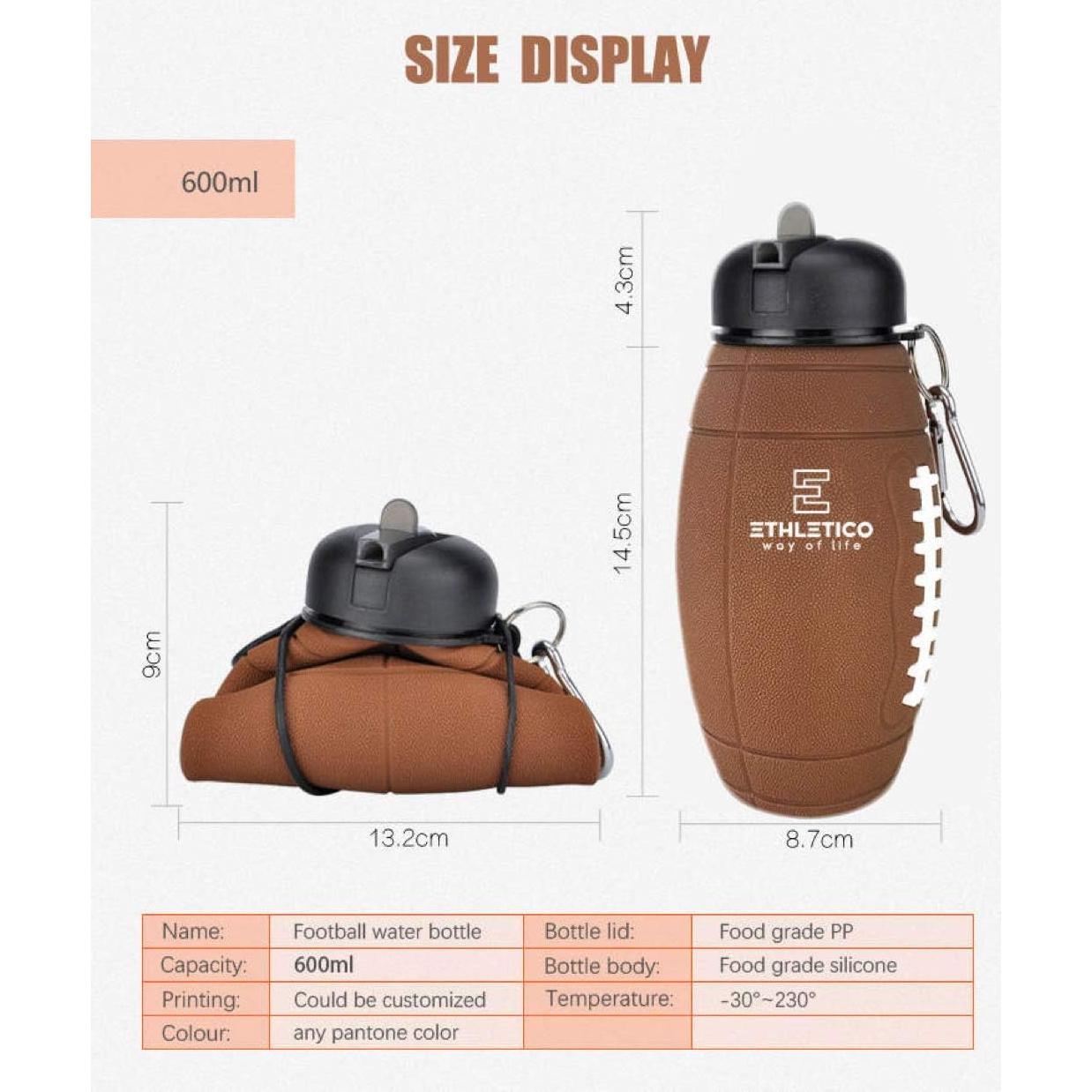 Botella de Agua Plegable ETHLETICO 591 ml Sin BPA para Niños