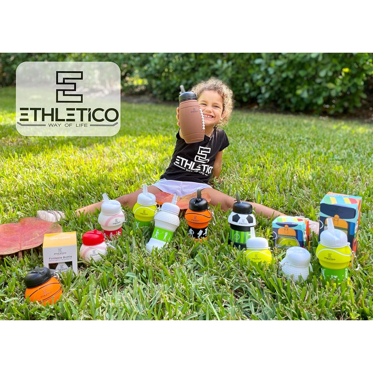 Botella de Agua Plegable ETHLETICO 591 ml Sin BPA para Niños