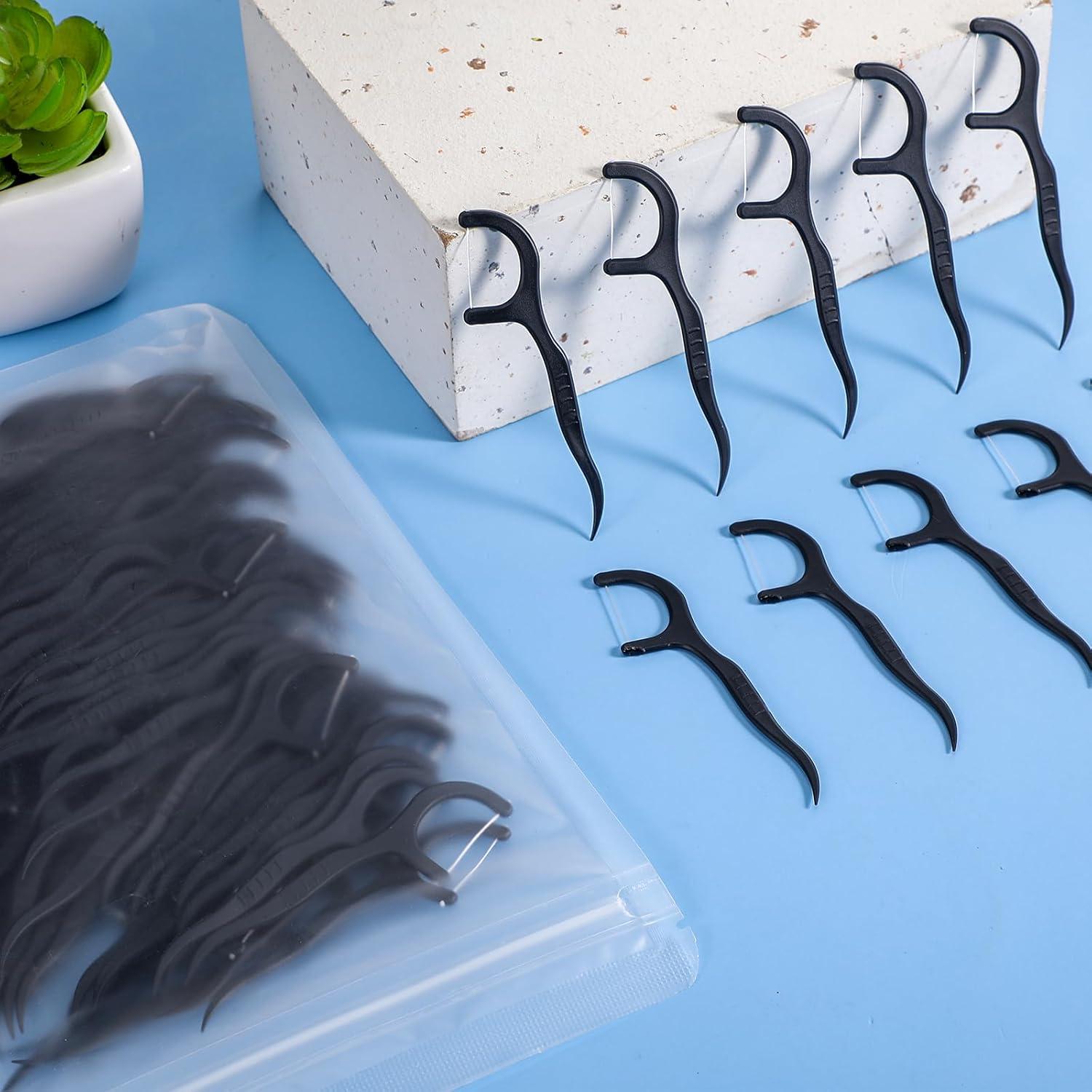 Palillos de Hilo Dental Baderke 600 Unidades Negro