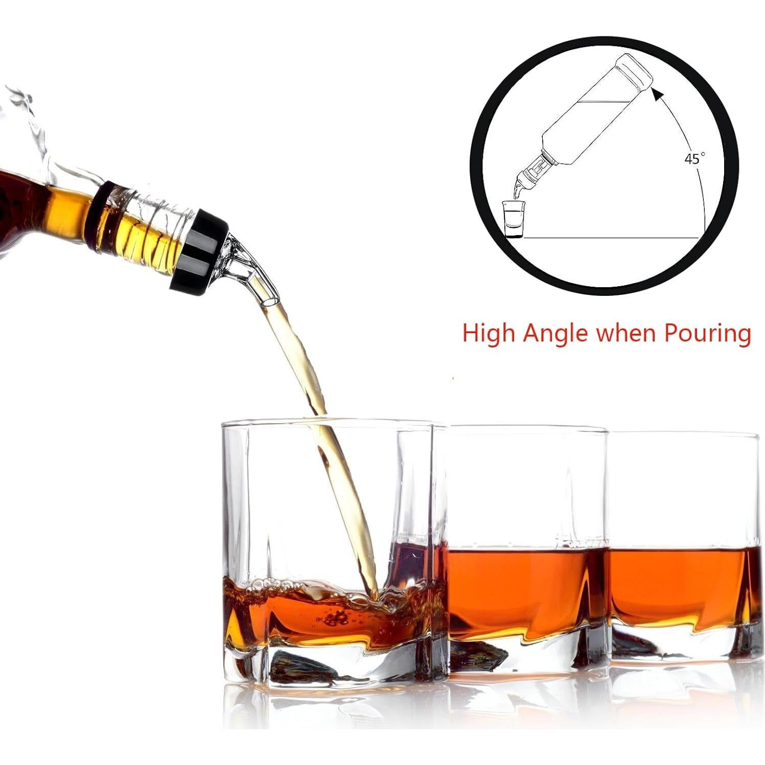 Vertedor Automático Medido Aimery 1 oz Set de 4 para Vino