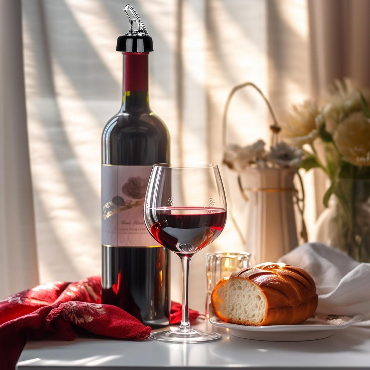 Vertedor Automático Medido Aimery 1 oz Set de 4 para Vino