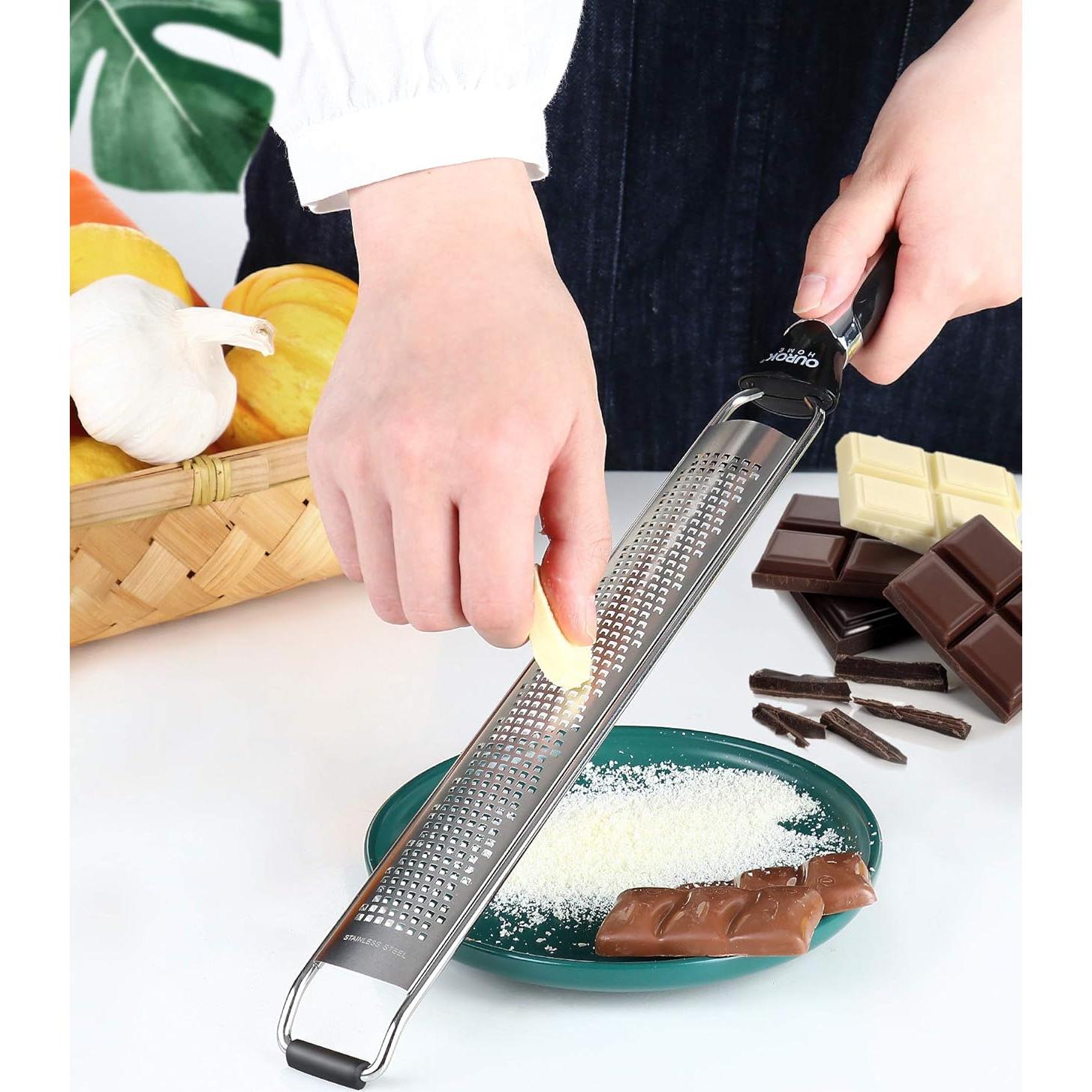 Rallador de Limón Ourokhome de Acero Inoxidable Negro