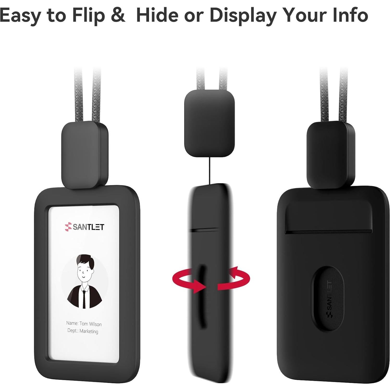 Cinta para Identificación SANTLET con Funda de Silicona Negra