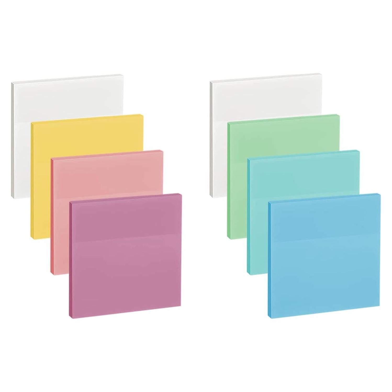 Notas Adhesivas Transparentes ENLUOM 400 Hojas 7 Colores 7.62 cm