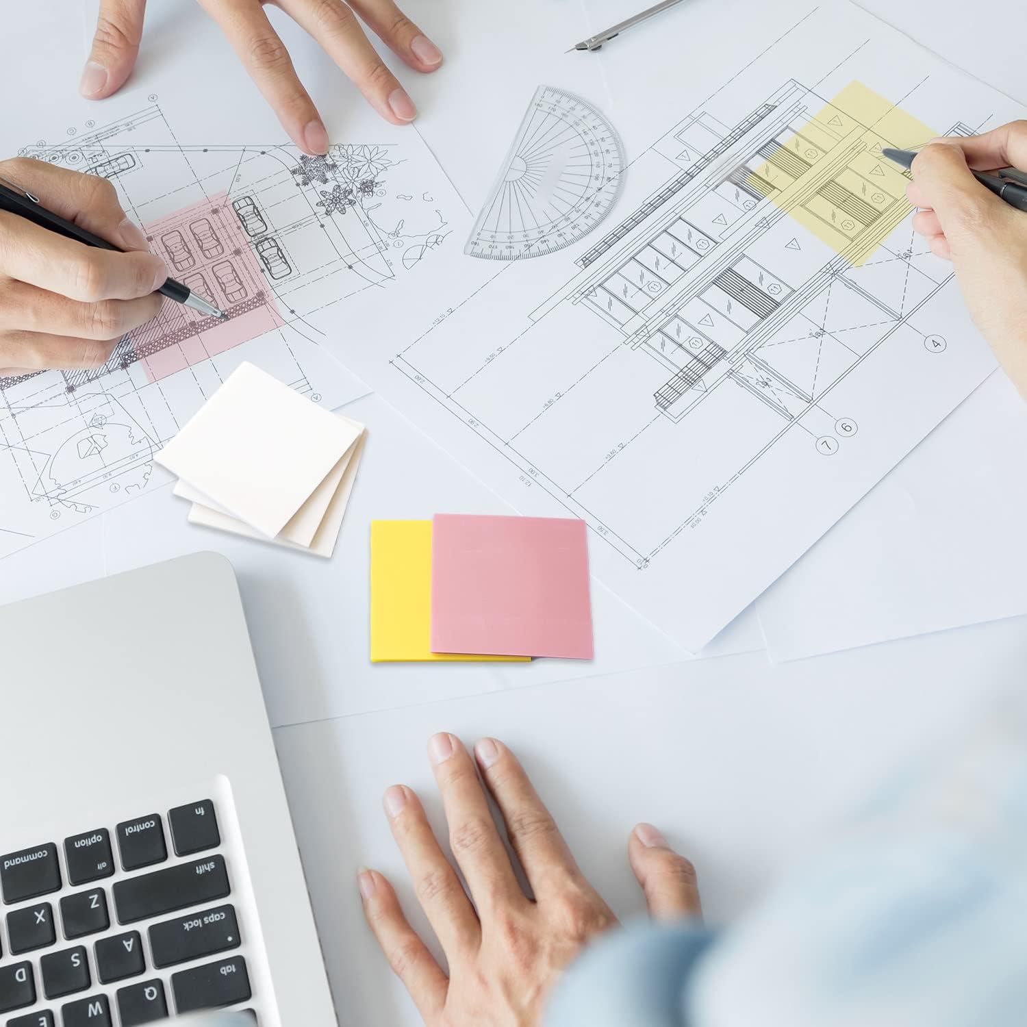 Notas Adhesivas Transparentes ENLUOM 400 Hojas 7 Colores 7.62 cm