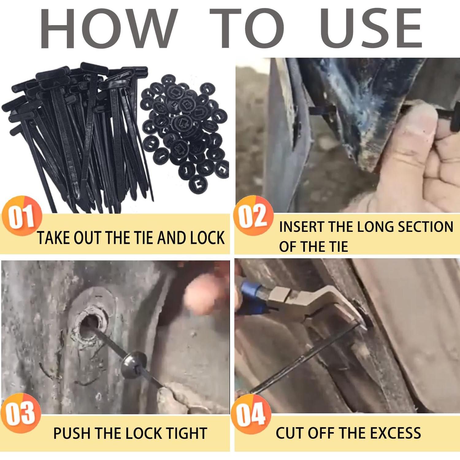 Hebilla de Brida de Cable Universal BOVVSKY 50PCS Nylon