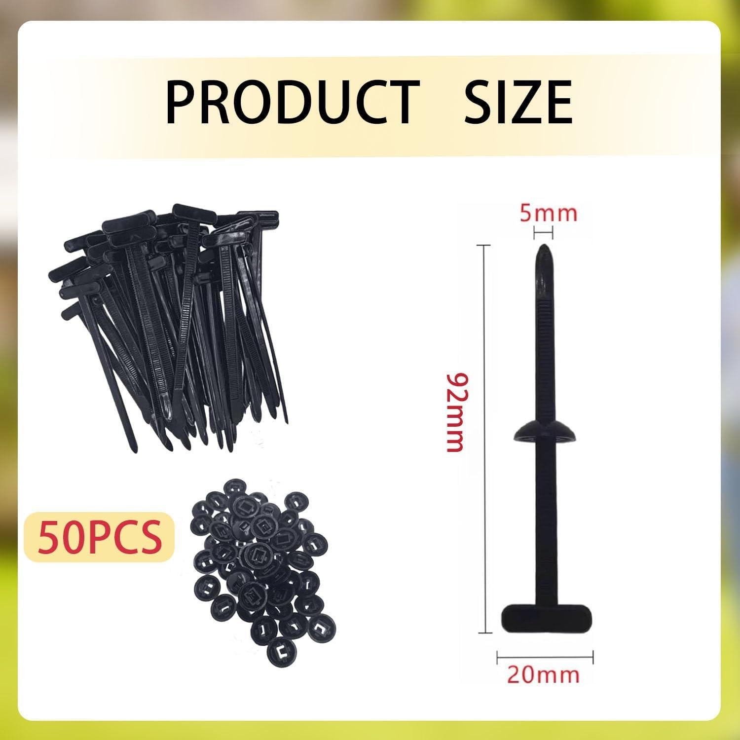 Hebilla de Brida de Cable Universal BOVVSKY 50PCS Nylon