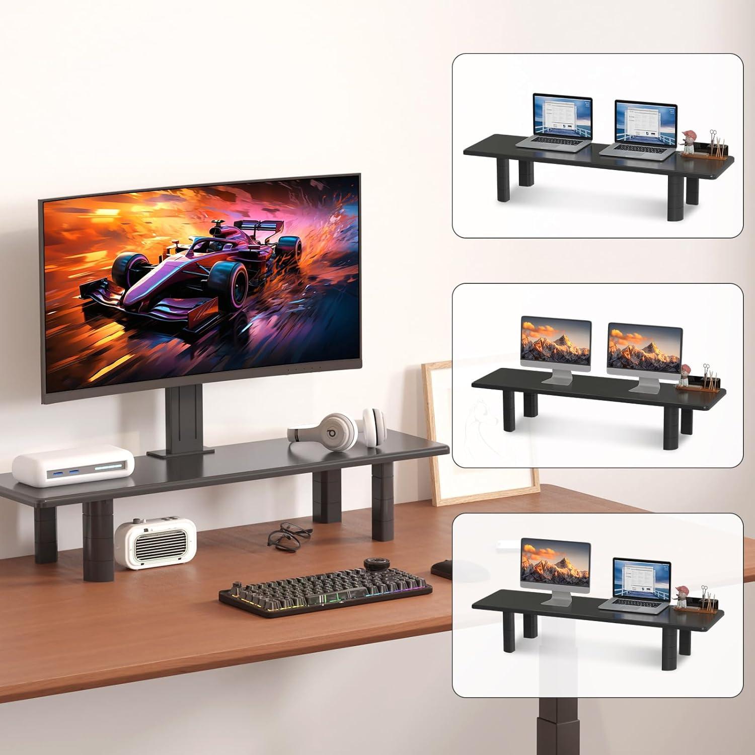 Soporte para 2 Monitores Suptek 81.99 cm Ajustable Ergonomico