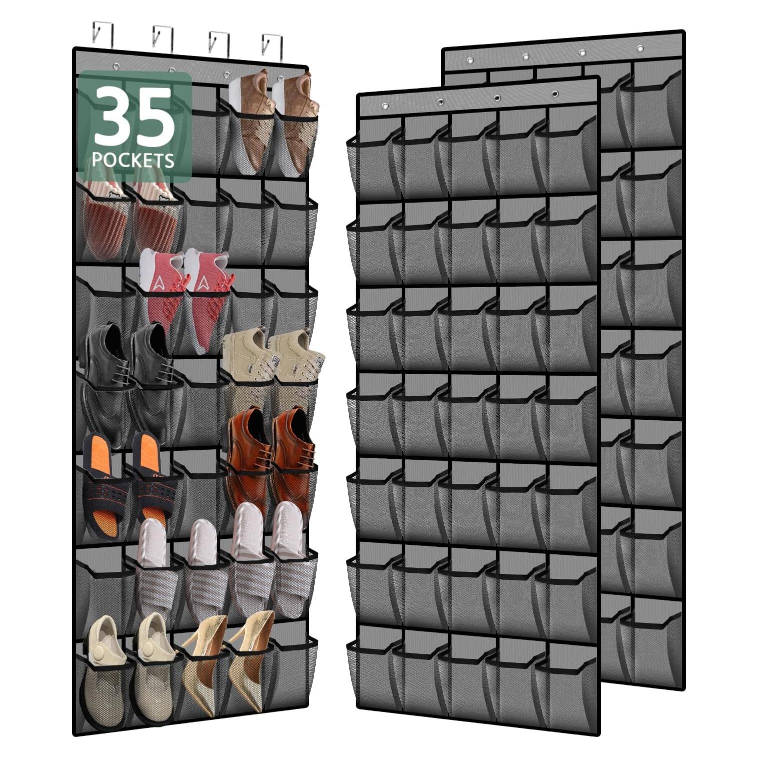 Organizador de Zapatos Colgante PAULONE 35 Bolsillos Gris
