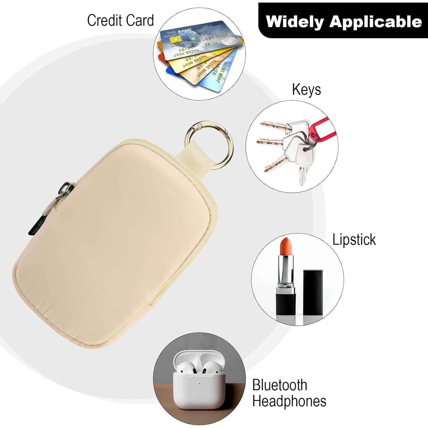 Funda Doble Bolsillo Beautyflier para Spray Desinfectante 30ml Beige