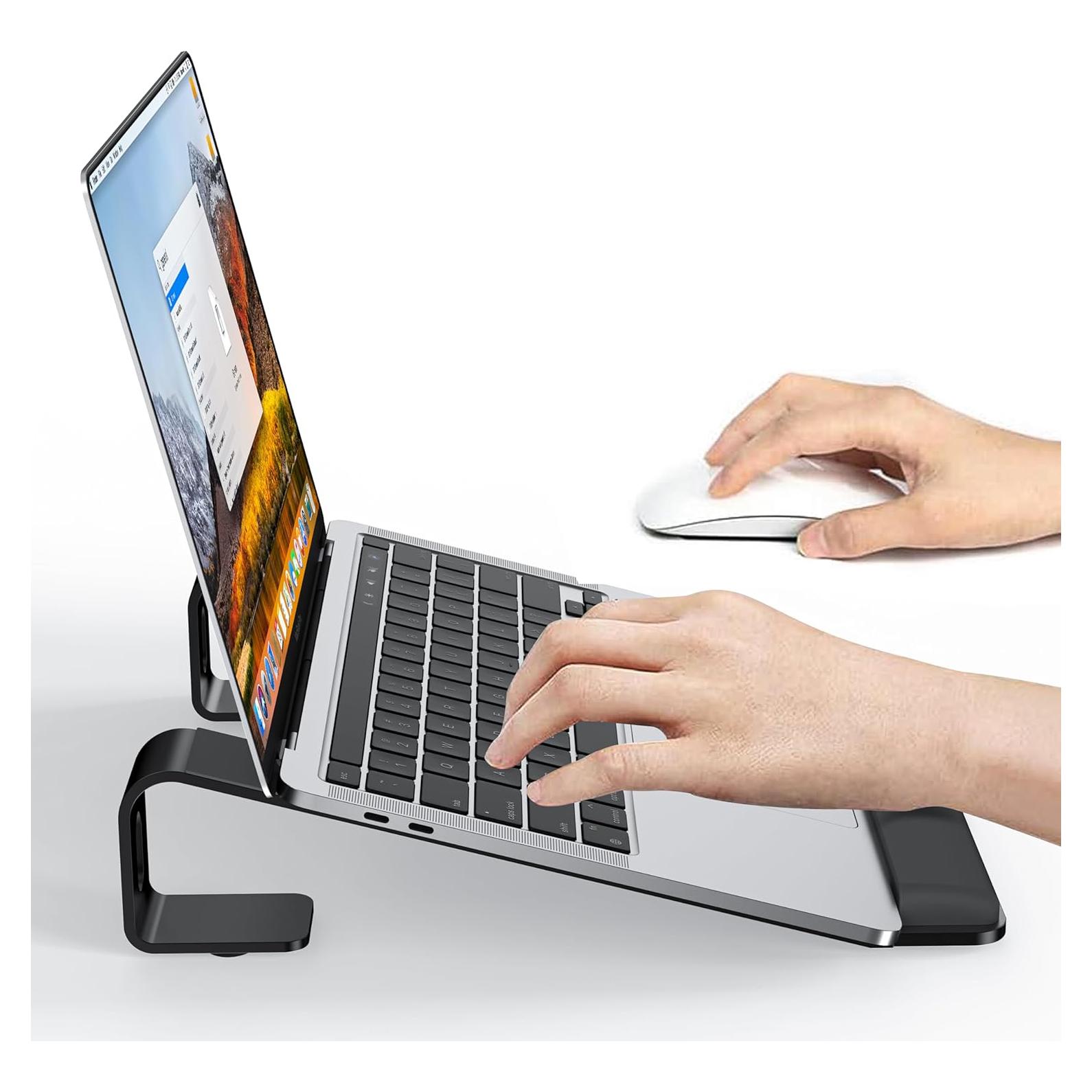 Soporte Ergonómico para Laptop NTMY con Reposamuñecas 10-17.3'' Negro