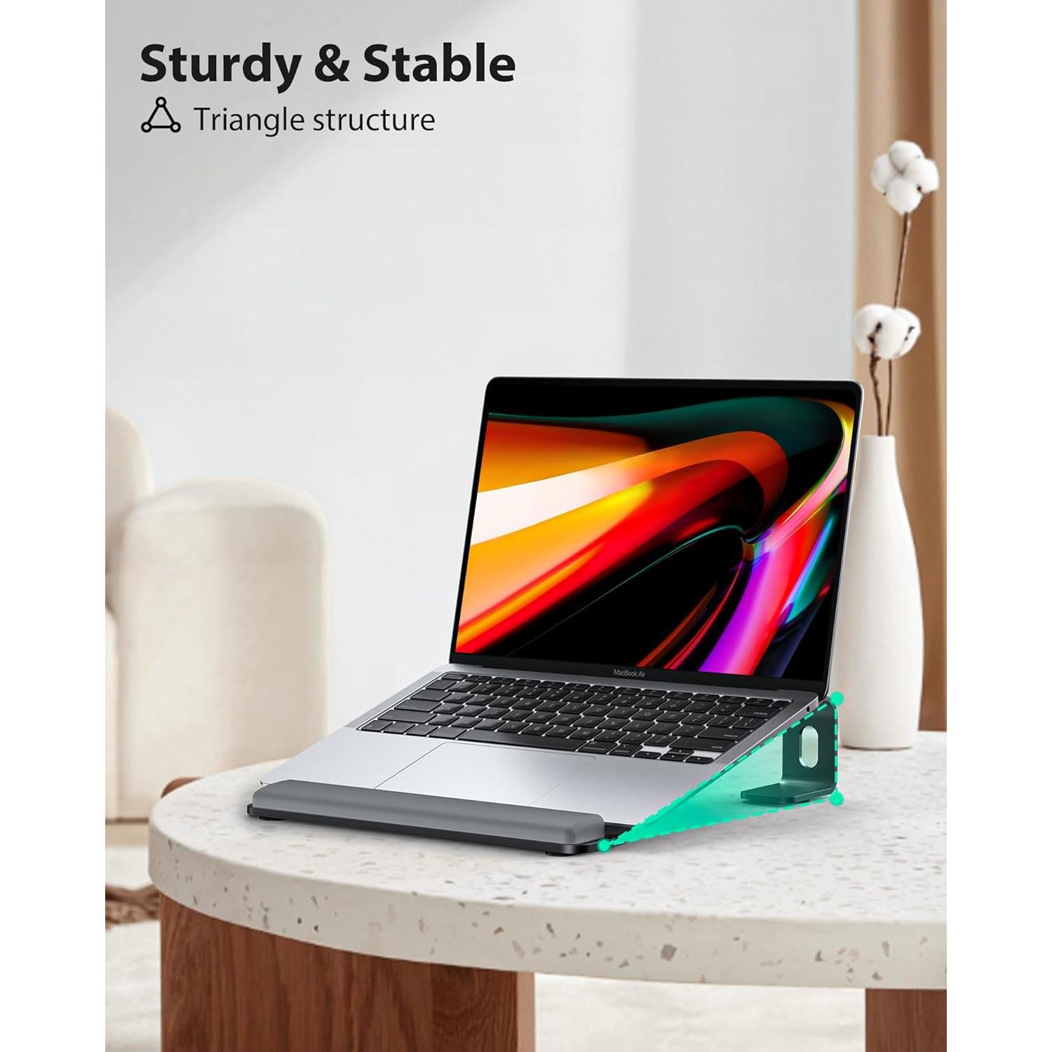 Soporte Ergonómico para Laptop NTMY con Reposamuñecas 10-17.3'' Negro