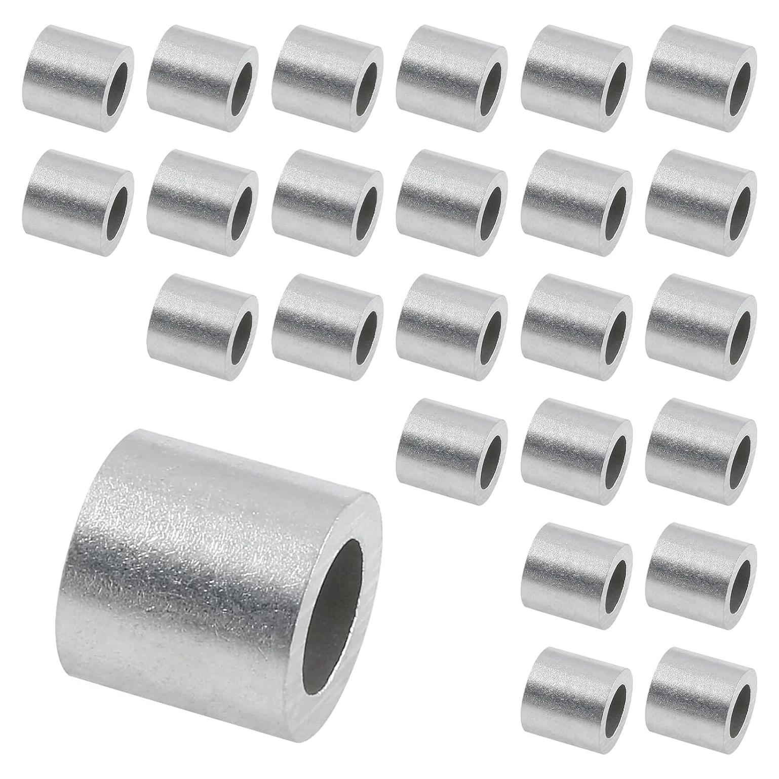25 Manguitos de Aluminio Auvotuis para Cable 6mm Crimpado