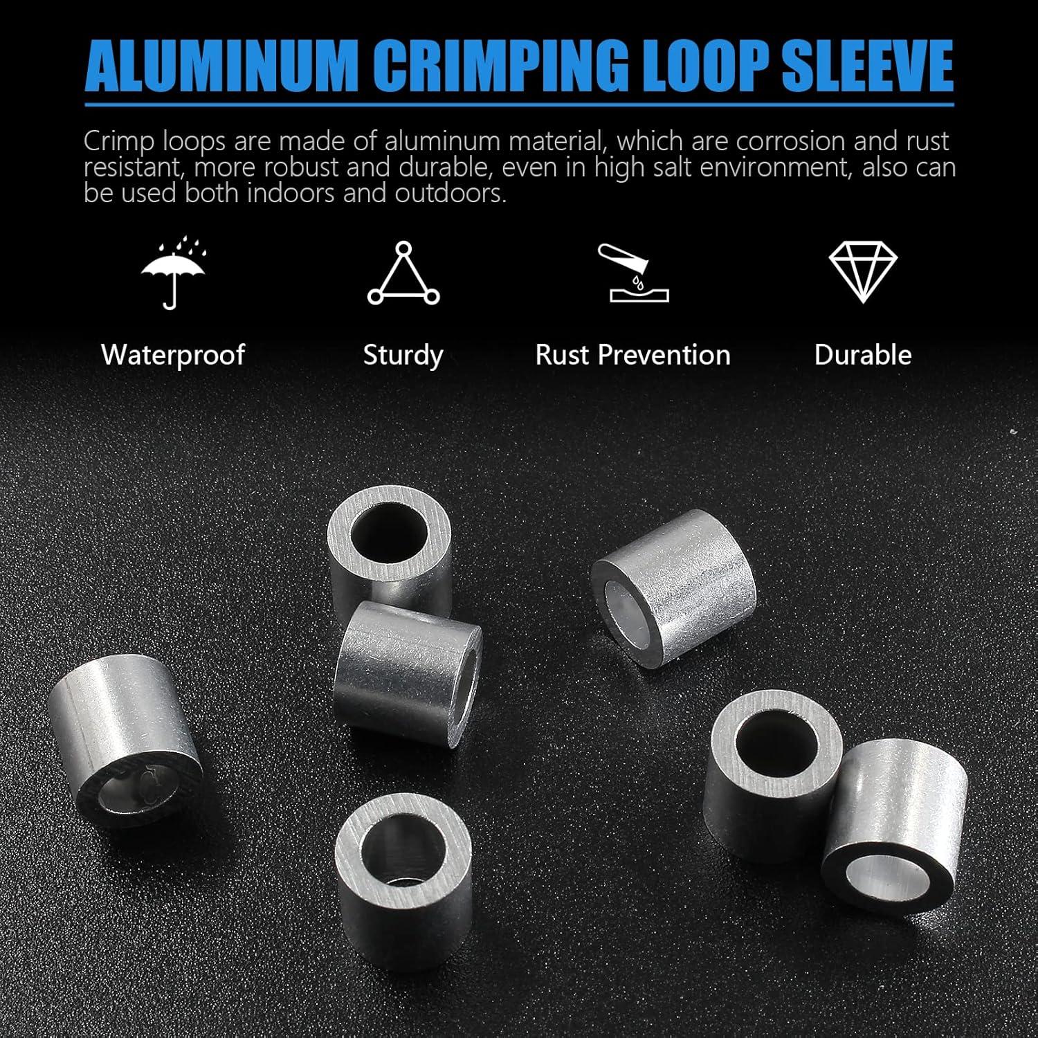 25 Manguitos de Aluminio Auvotuis para Cable 6mm Crimpado