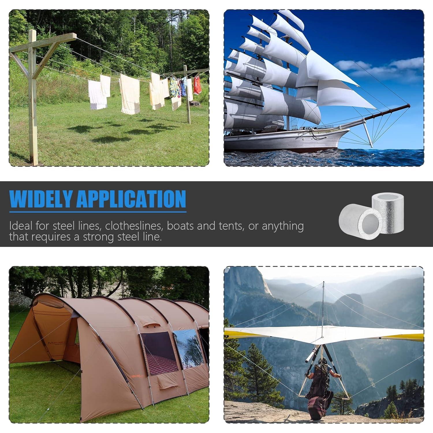 25 Manguitos de Aluminio Auvotuis para Cable 6mm Crimpado