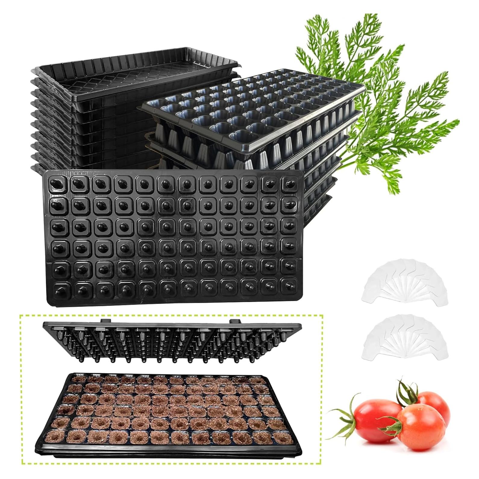 Bandejas de Inicio de Semillas LARNORJE 72 Celdas Reutilizables