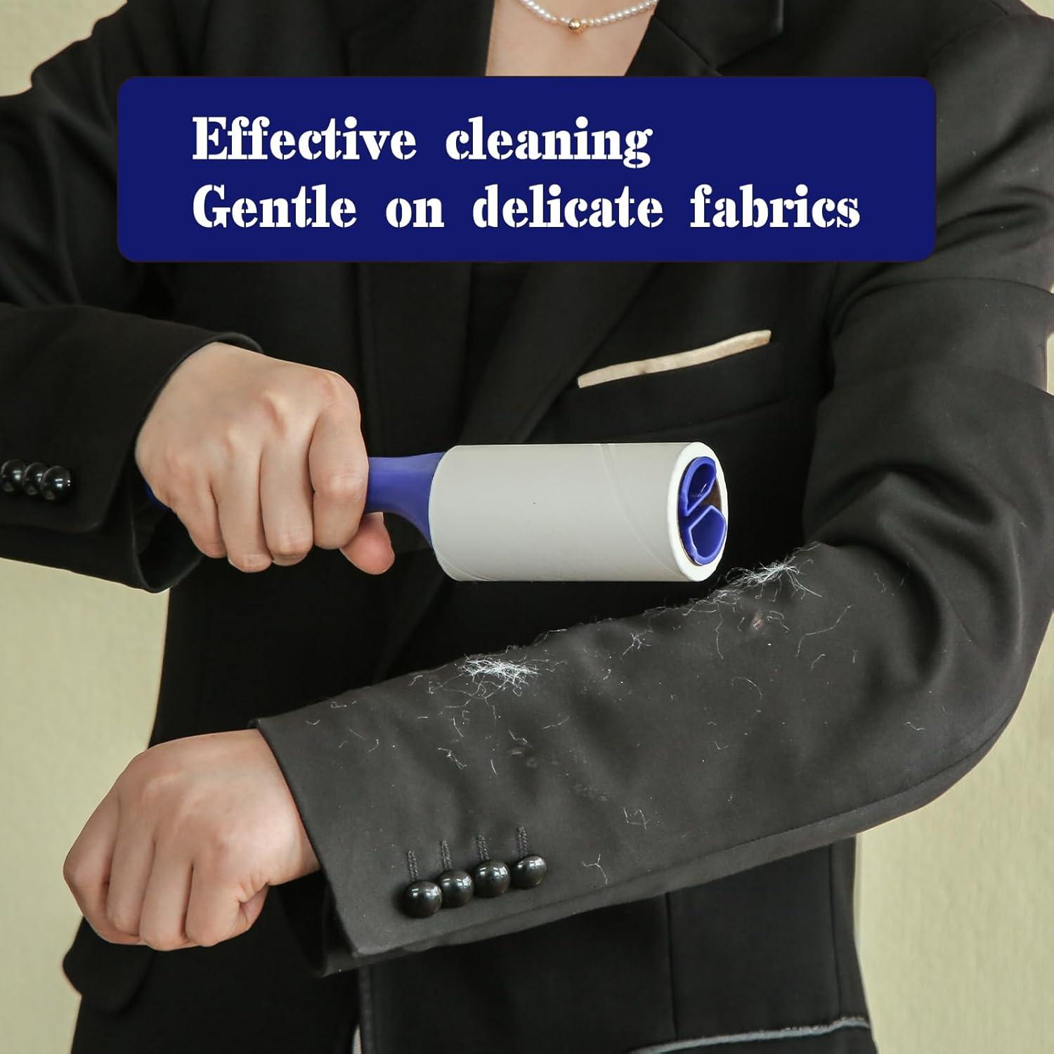 Rodillo Adhesivo Extra Pegajoso para Pelusa - 1 Mango + 315 Hojas