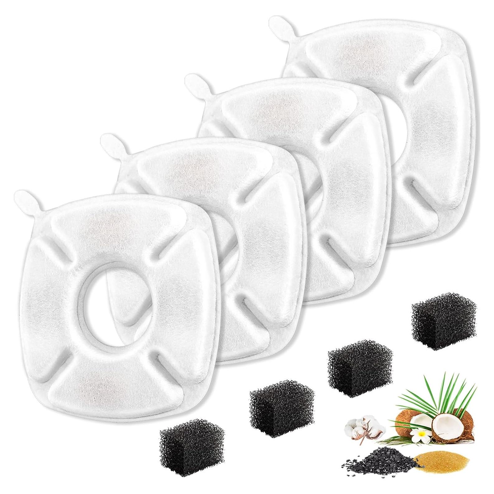 Filtros de Reemplazo Bengor para Fuente de Agua de Mascotas - 8 Piezas